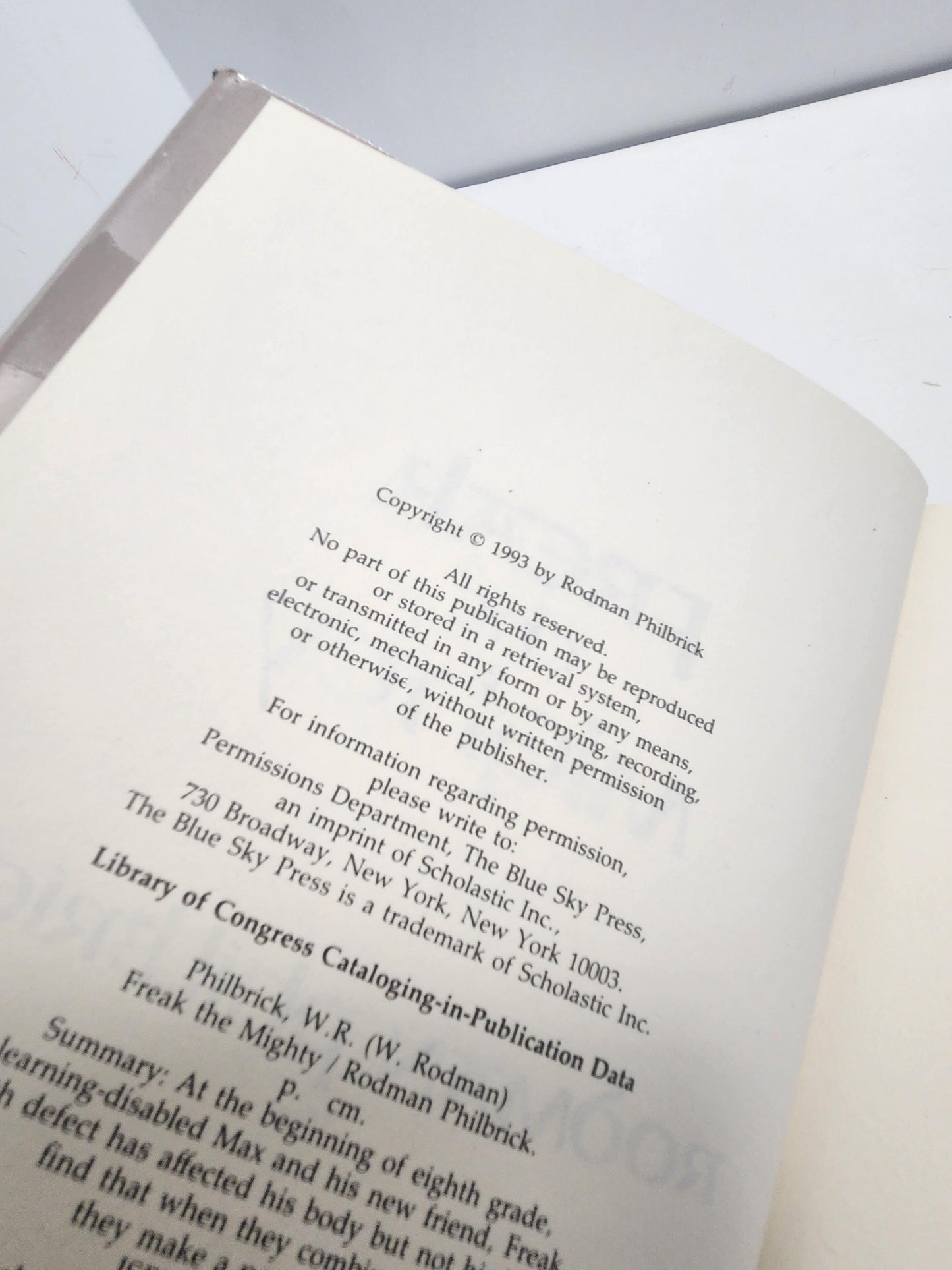 1993 Freak the Mighty by Rodman Philbrick - 1990's - Vintage Books - Freak The Mighty - Rodman Philbrick - Rodman Philbrick Books