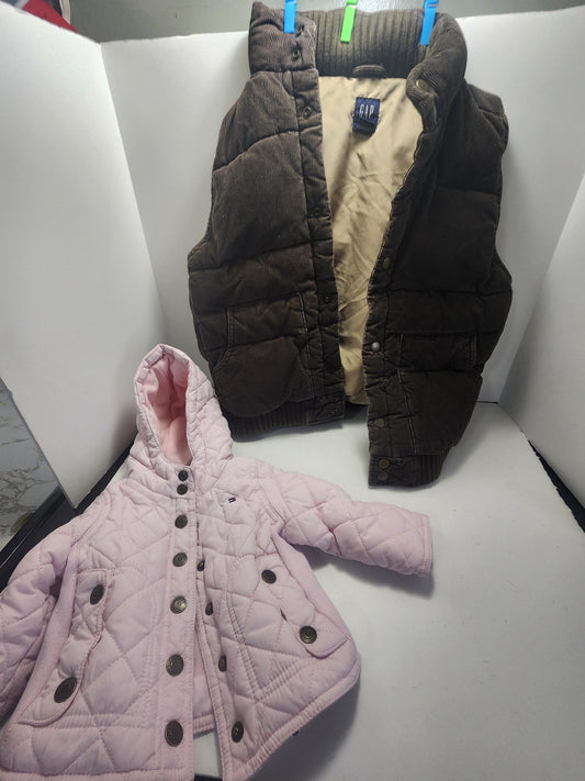 Children's Size 8 & 6 Winter Clothing Jackets - GAP Size 8 Children's Jacket - Jacket - Tommy Hilfiger Pink Size 6 Kid's Jacket - Winter