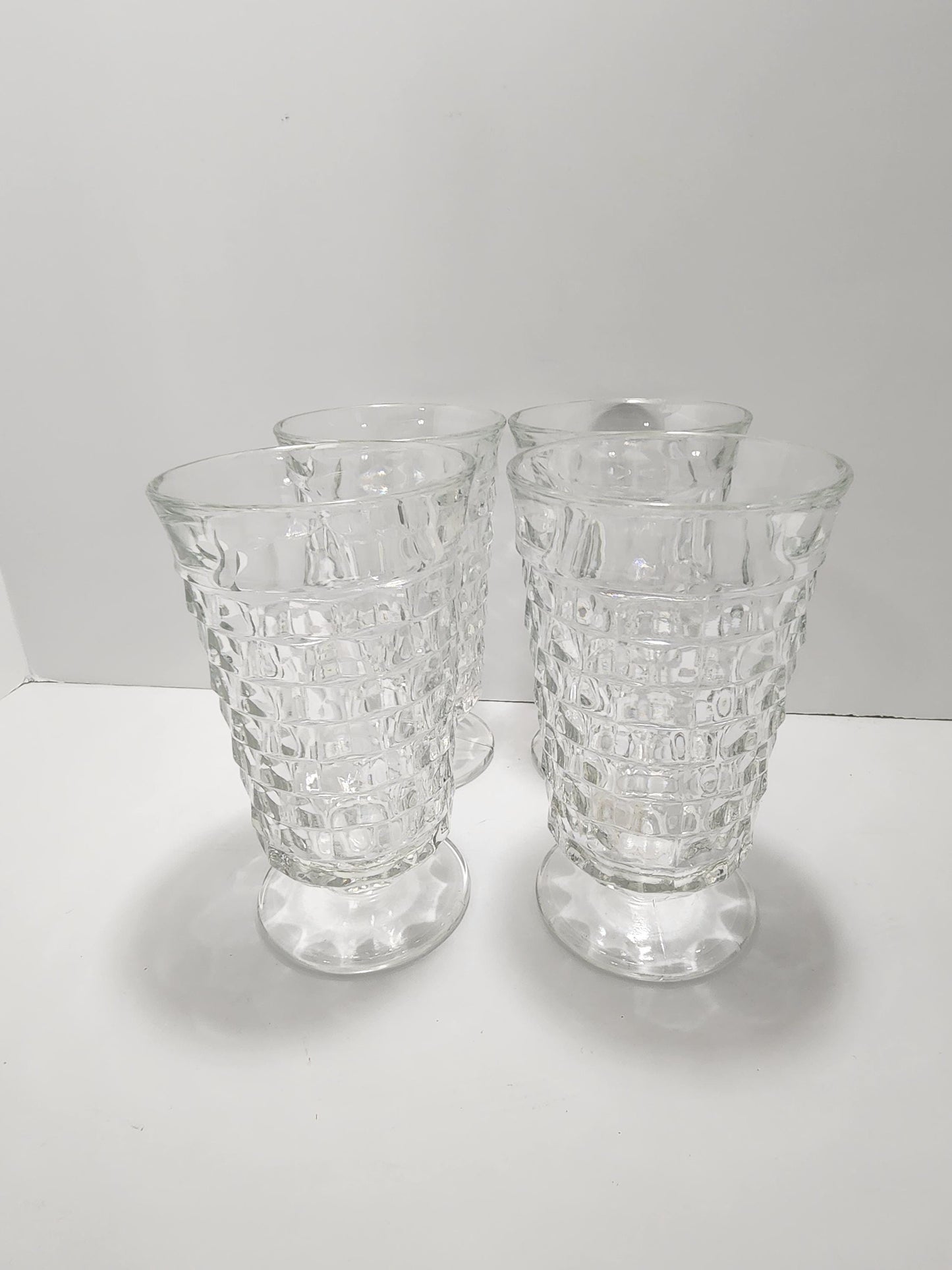 Vintage Indiana Glass Whitehall Iced Tea Glasses SET Of 4 - Tea - Tea Set - Tea Glasses - Glasses - Indiana Glass - Whitehall Glasses