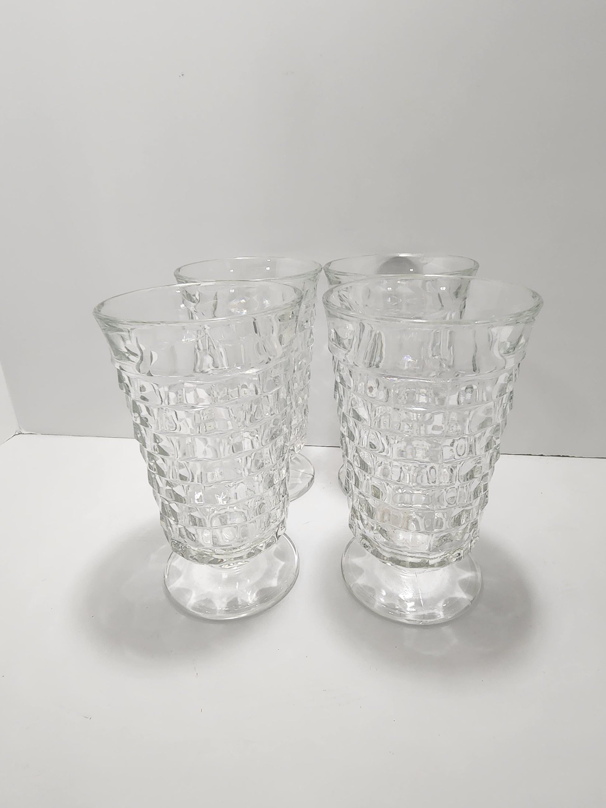 Vintage Indiana Glass Whitehall Iced Tea Glasses SET Of 4 - Tea - Tea Set - Tea Glasses - Glasses - Indiana Glass - Whitehall Glasses