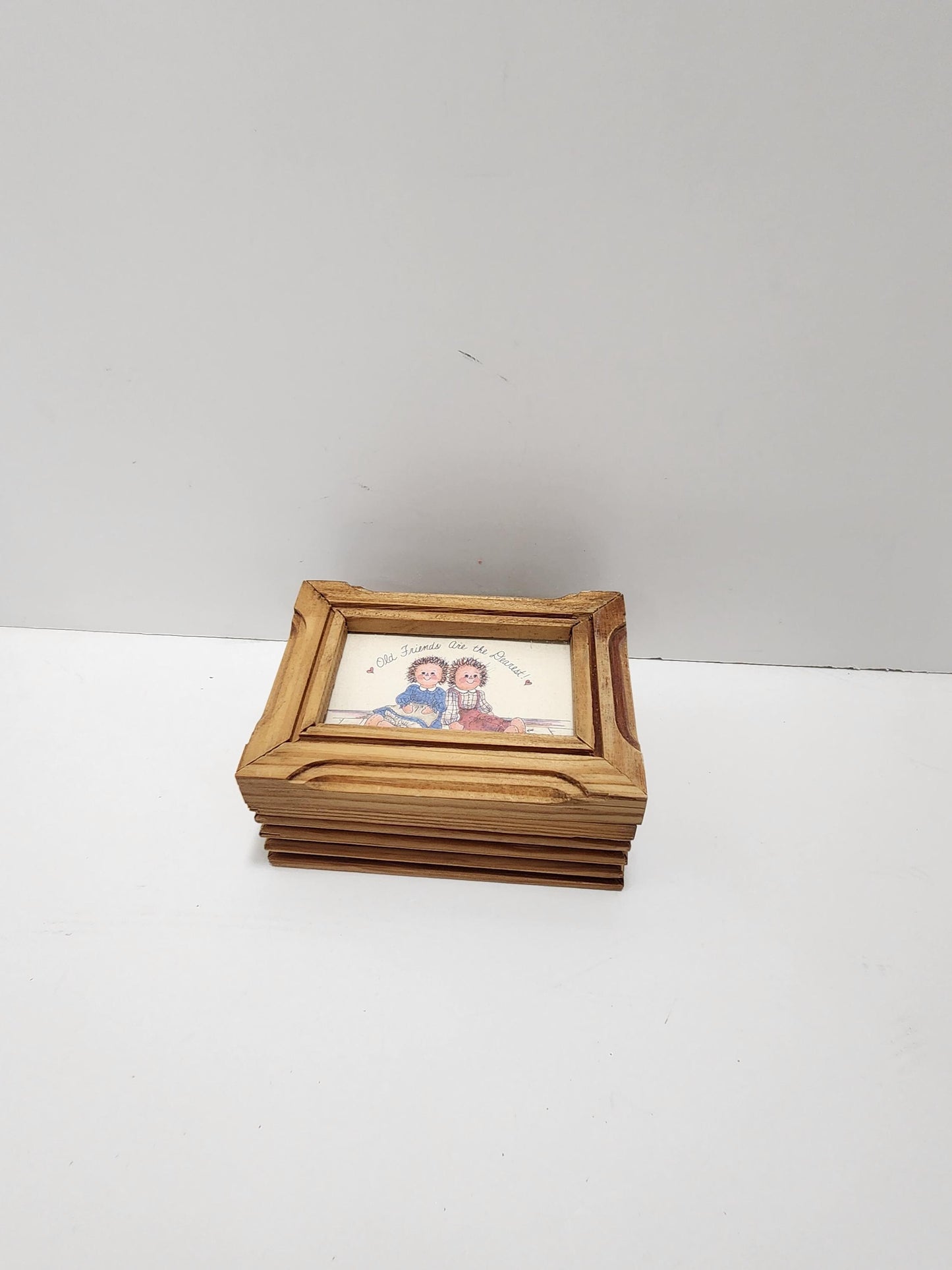 1980's Wooden Trinket Box - Trinkets - Trinket Box - Wooden Box - Boxes - Wooden Trinket Box - Rag Doll