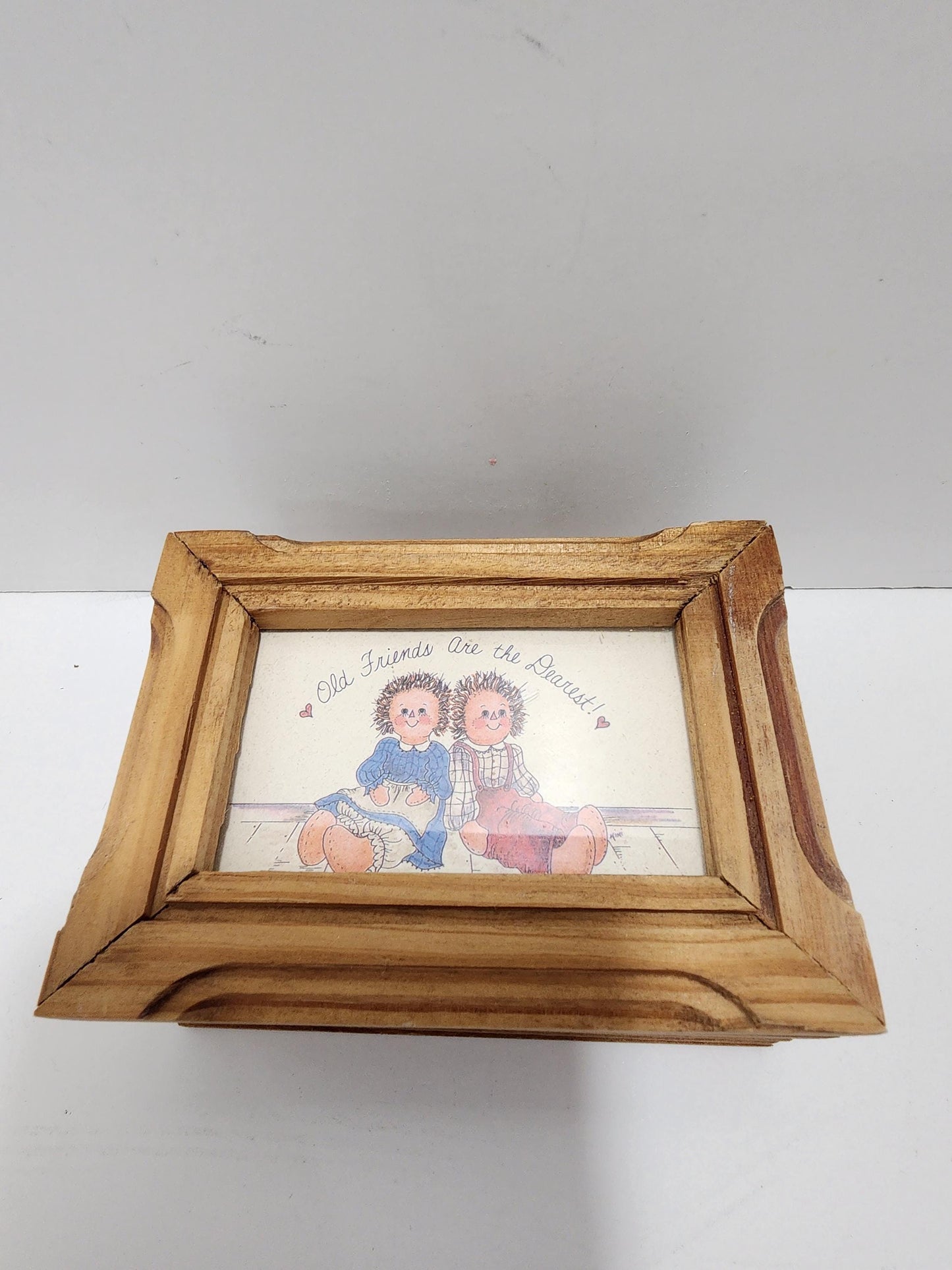 1980's Wooden Trinket Box - Trinkets - Trinket Box - Wooden Box - Boxes - Wooden Trinket Box - Rag Doll