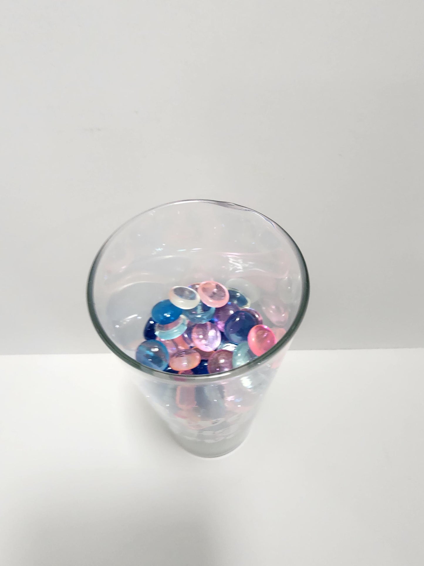 Live Laugh Love Tall Glass Vase With Colored Rocks - Colored Rocks - Aquarium Rocks - Rocks - Live Laugh Love - Vase - Glass - Decor