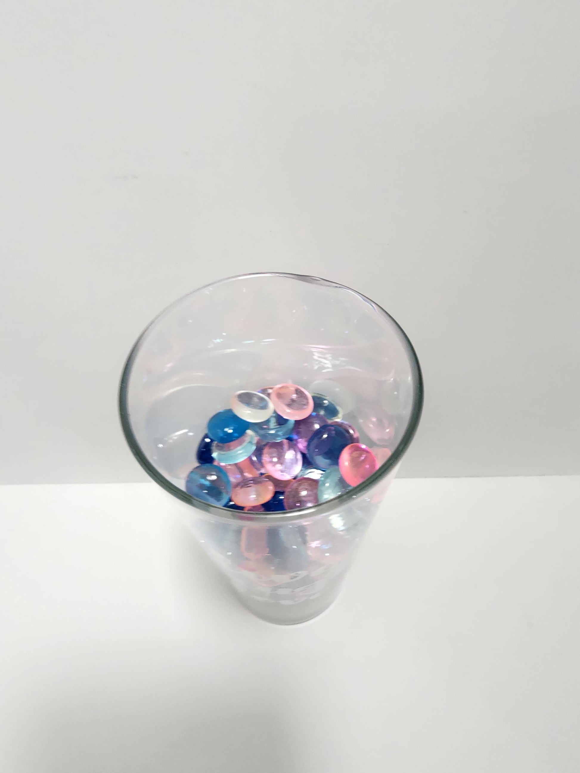 Live Laugh Love Tall Glass Vase With Colored Rocks - Colored Rocks - Aquarium Rocks - Rocks - Live Laugh Love - Vase - Glass - Decor