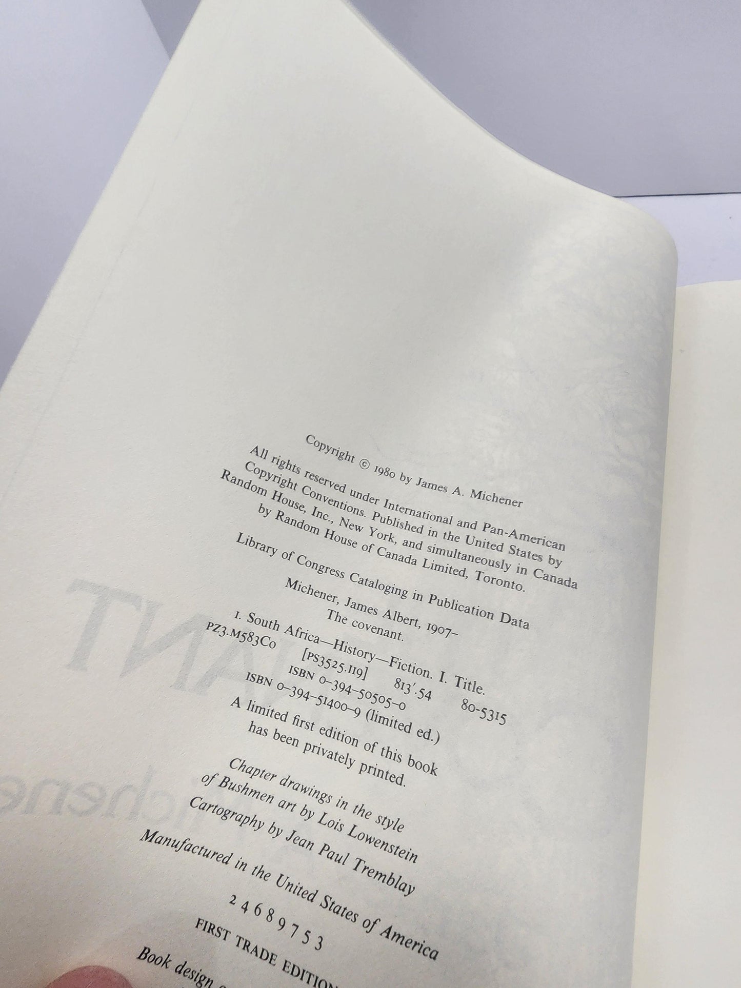 The Covenant Novel Hardcover By James A Michener - Hardcover Books - Novels - The Covenant - James Michener - Movie Books