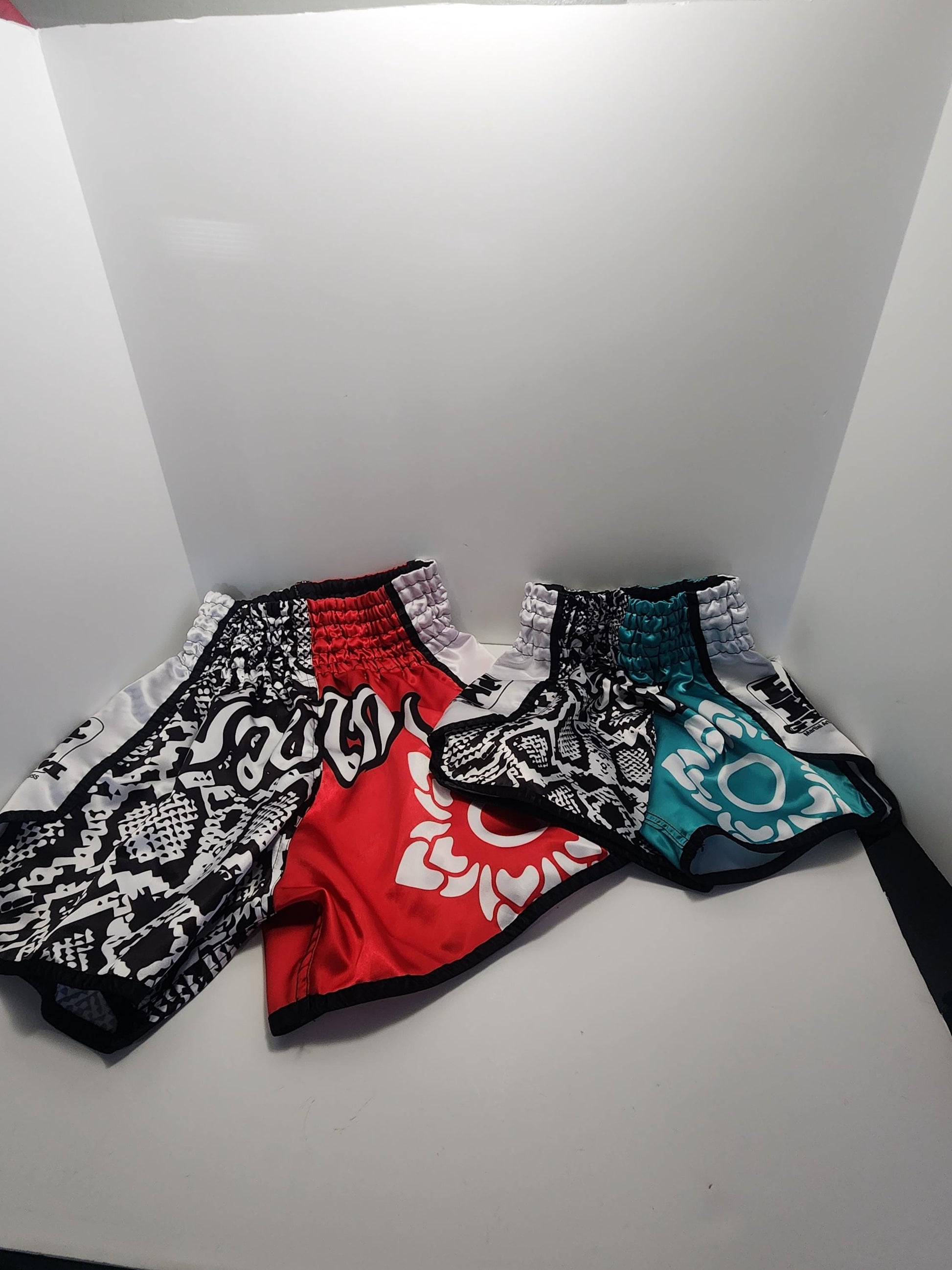 Muay Thai Kid's Shorts - Kid's Clothing - Kid's Shorts LOT Of 2 - Mma - Mma Shorts - Boxing - Kid's Clothes - Shorts - Kid's Shorts