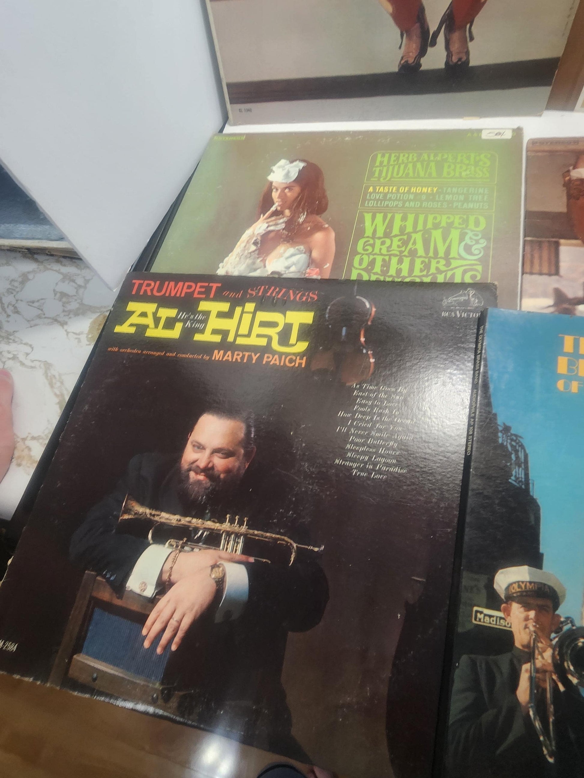 Brass Trumpets Instruments Vintage 1970's 1980's Vinyl LP Records LOT Of 7 - Vinyl - Tijuana Brass - Brass Instruments - Vinyl LP Records