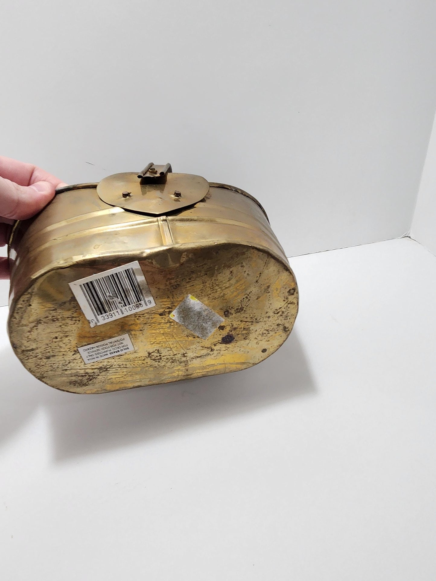 Vintage Brass Basket Bucket Style - Buckets - Brass - Vintage Brass - Brass Basket - Baskets - Vintage Basket - Decor