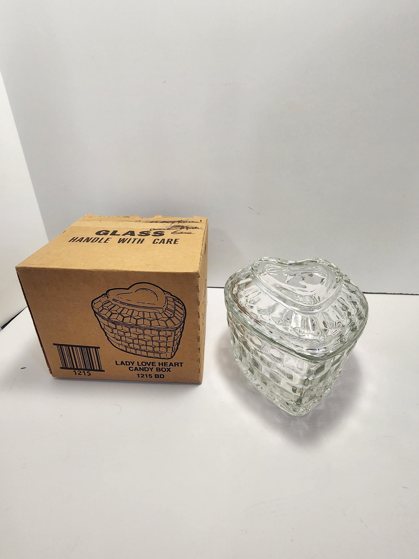 Vintate Glass Candy Dish Trinket Glass With Orginal Box - Glass - Vintage Glass - Bowls - Decorative Dish - Candy Dish - Trinket Box