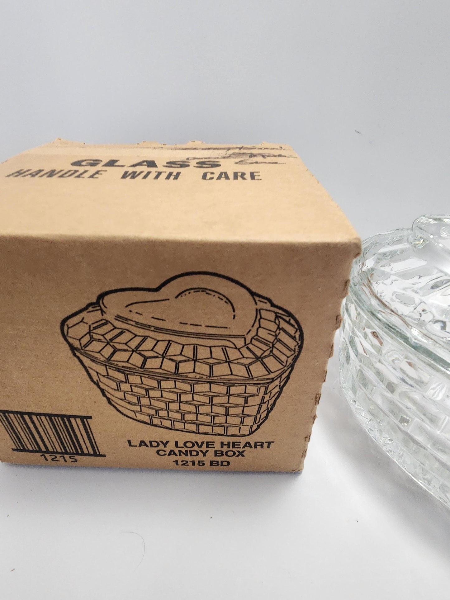 Vintate Glass Candy Dish Trinket Glass With Orginal Box - Glass - Vintage Glass - Bowls - Decorative Dish - Candy Dish - Trinket Box