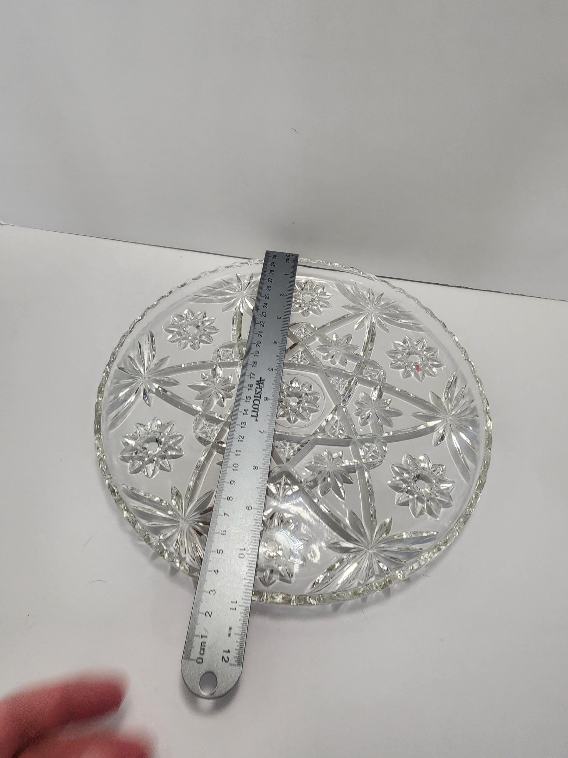 Anchor Hocking 1980's Star Of David Platter - Glass - Vintage Glass - Glass Platter - Star Of David - Anchor Hocking - Plates