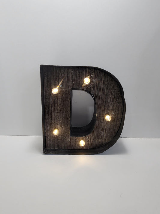 Light Up Big Letter D Decor - Decor - Letters - Decor Letters - D - D Gifts - The Letter D - Lights - Light Up