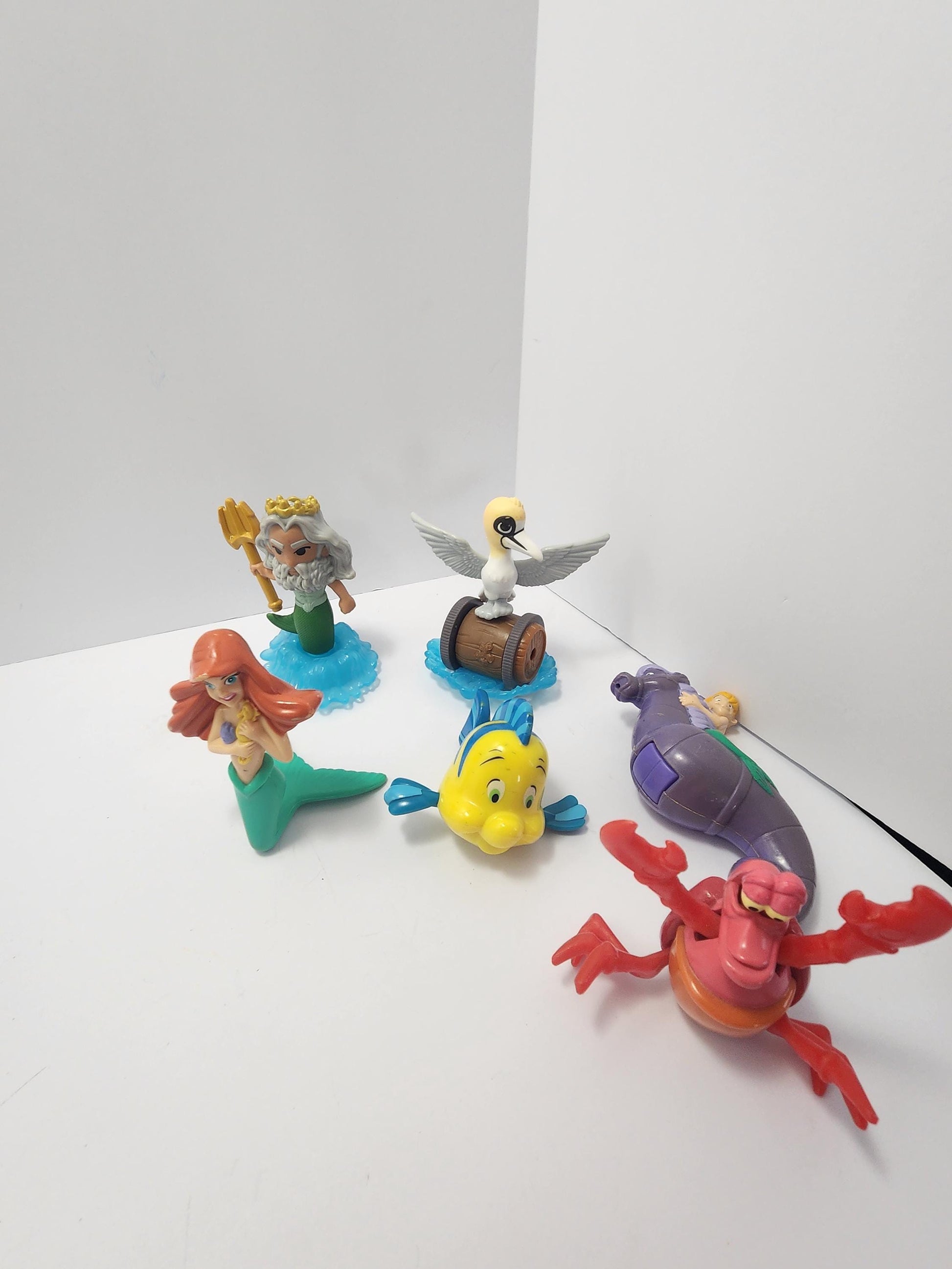 Disney The Little Mermaid Action Figure Toys LOT - Disney - Disney Toys - The Little Mermaid - The Little Mermaid Toys - Cake Topper - Ariel