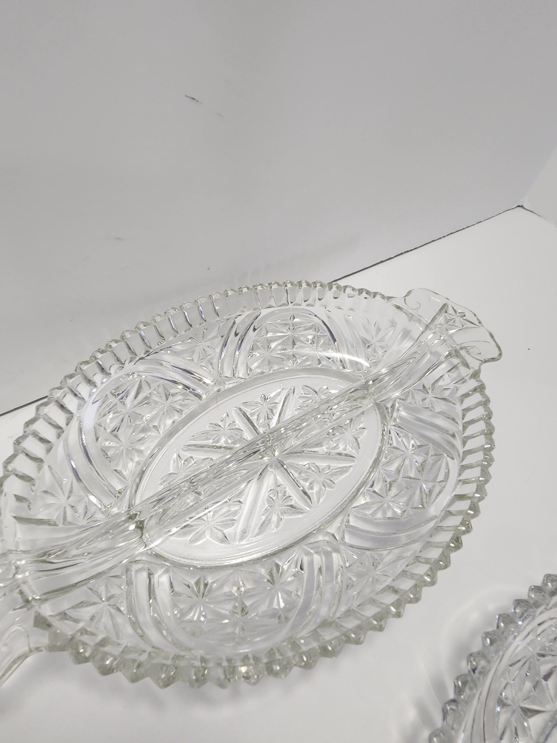 1940's Anchor Hocking Stars & Bars Vintage Glass 2 Piece SET - Anchor Hocking - Stars and Bars - Glass - Vintage Glass - Dishes - Bowls