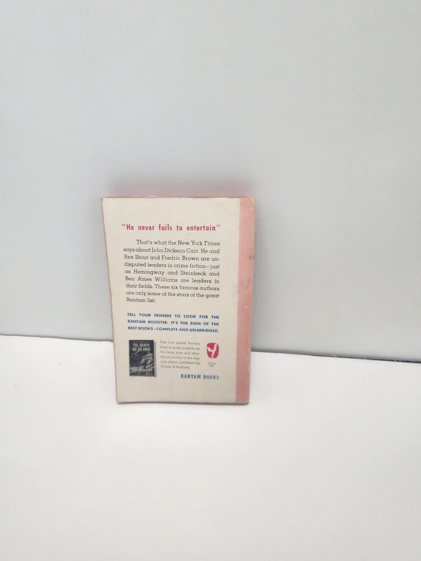 1950's Till Death Do We Part Murder Mystery Vintage Book By John Dickson Carr - John Dickson Carr - Wedding - Mystery Books - Till Death Do