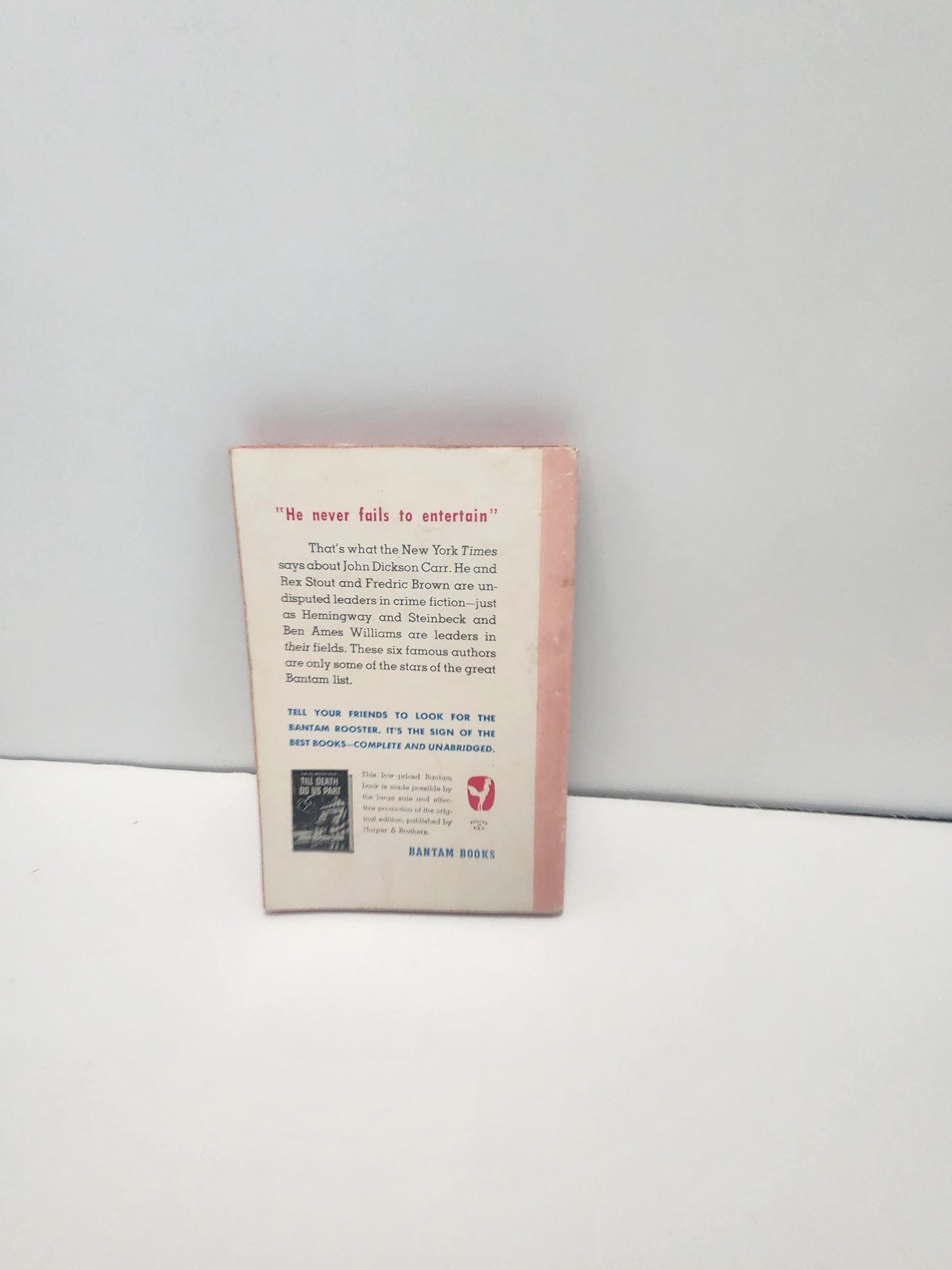 1950's Till Death Do We Part Murder Mystery Vintage Book By John Dickson Carr - John Dickson Carr - Wedding - Mystery Books - Till Death Do