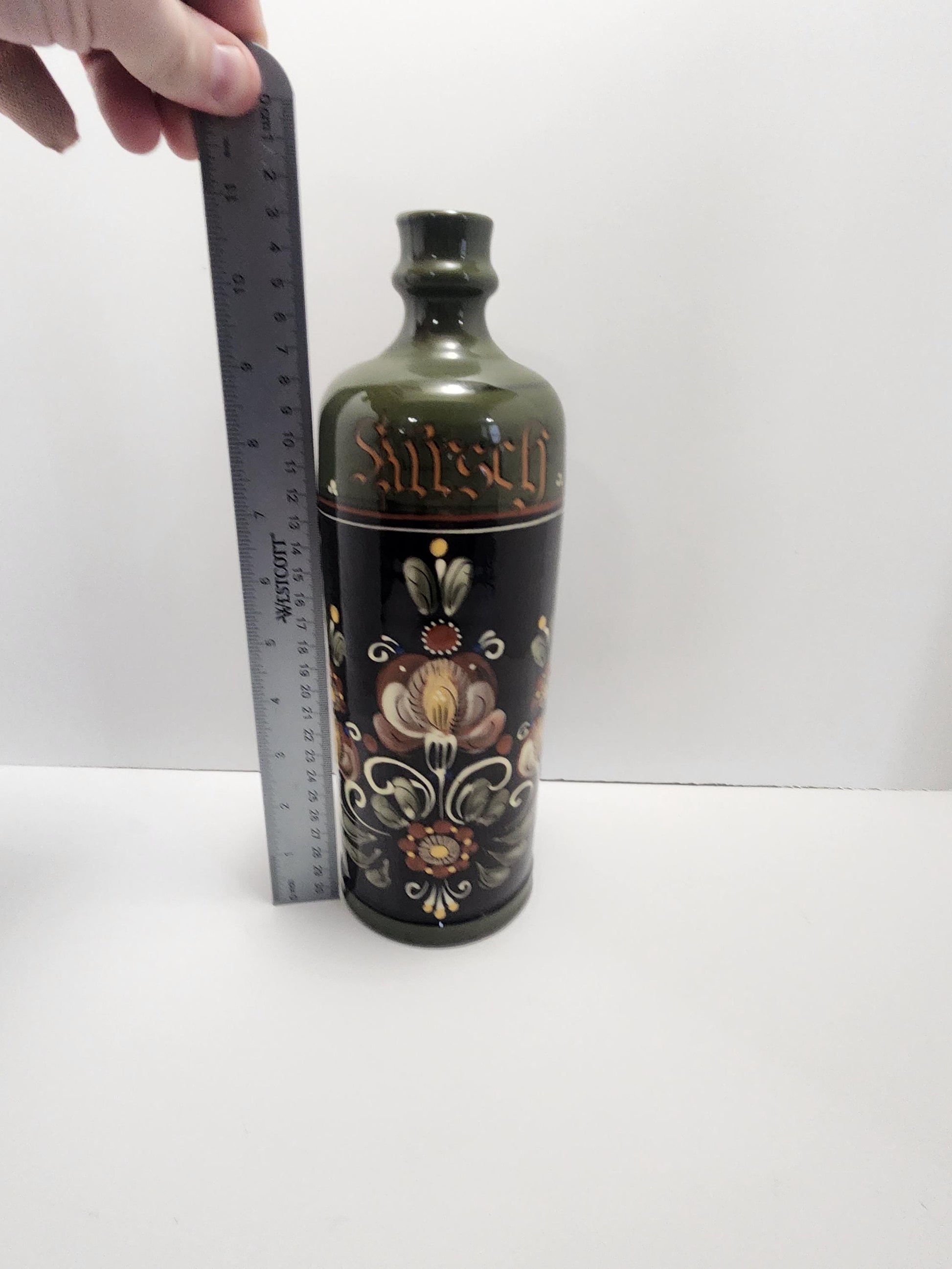 Antique German Liquor Bottle Kirsh, "Cherry Brandy" - German - German Gifts - Antiqued - Bottles - Kirch - Brandy - Decanter - Liquor Bottle