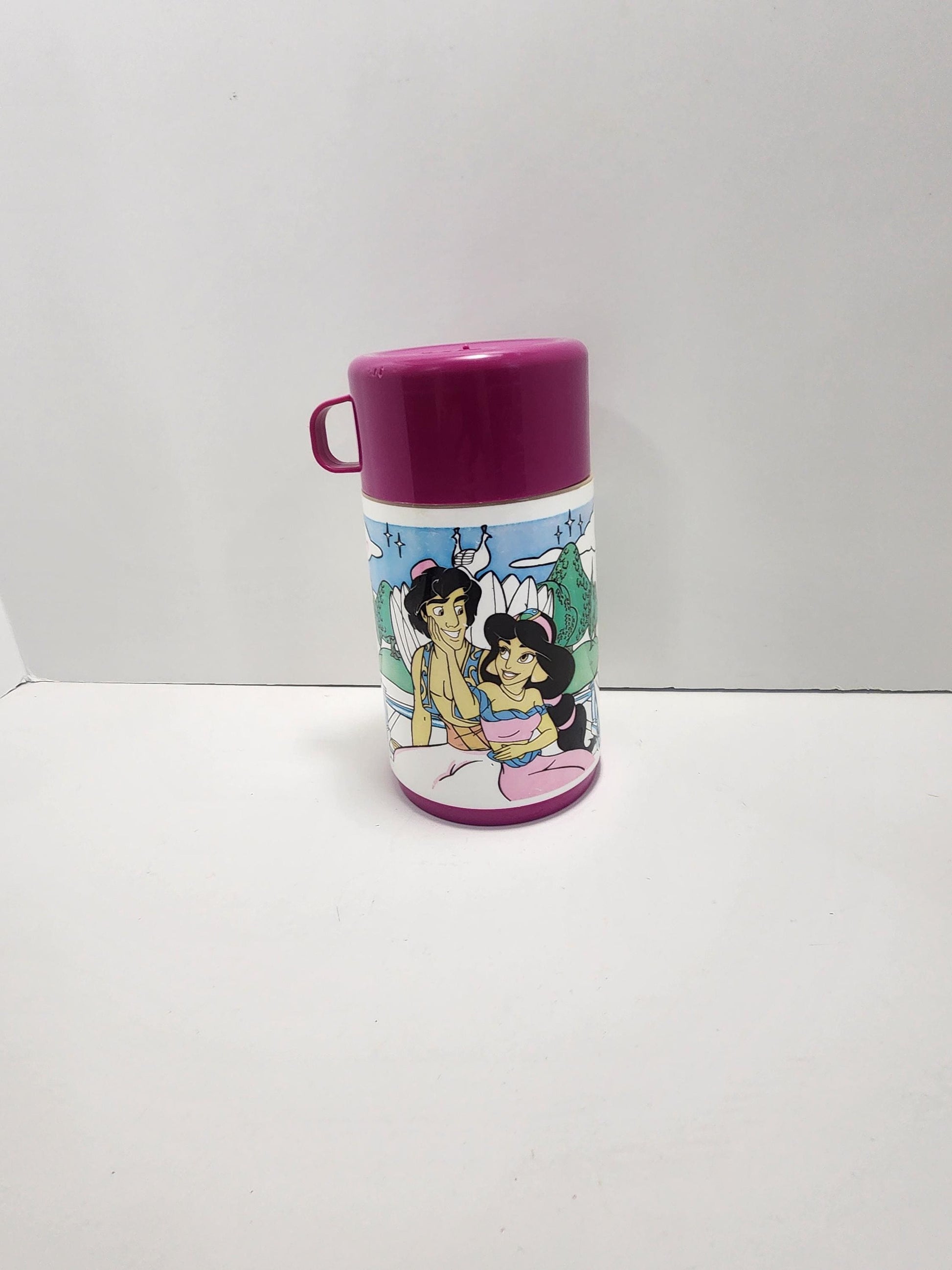 1992 Disney Aladdin & Jasmine Vintage Thermos - Thermos - Lunchbox - Lunch - Tumblers - Aladdin - Princess Jasmine - Disney