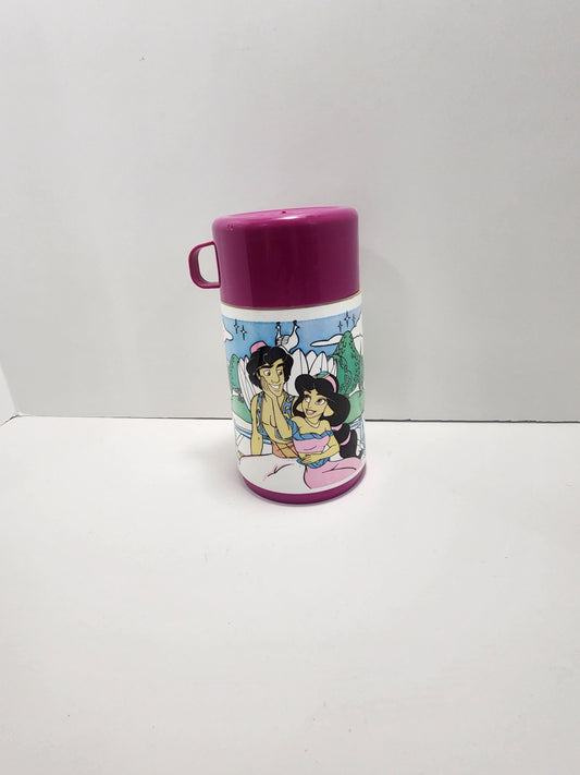 1992 Disney Aladdin & Jasmine Vintage Thermos - Thermos - Lunchbox - Lunch - Tumblers - Aladdin - Princess Jasmine - Disney