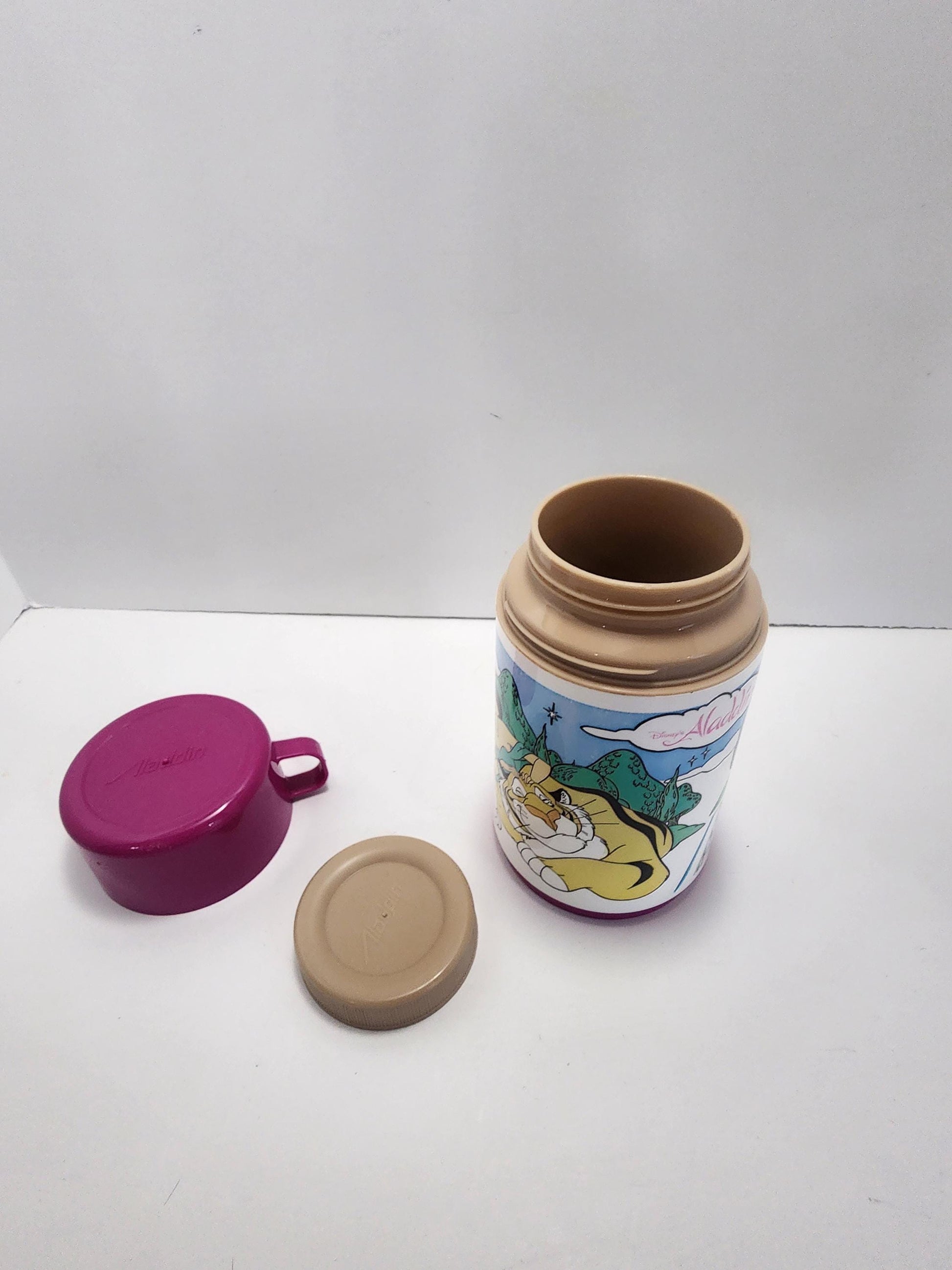 1992 Disney Aladdin & Jasmine Vintage Thermos - Thermos - Lunchbox - Lunch - Tumblers - Aladdin - Princess Jasmine - Disney