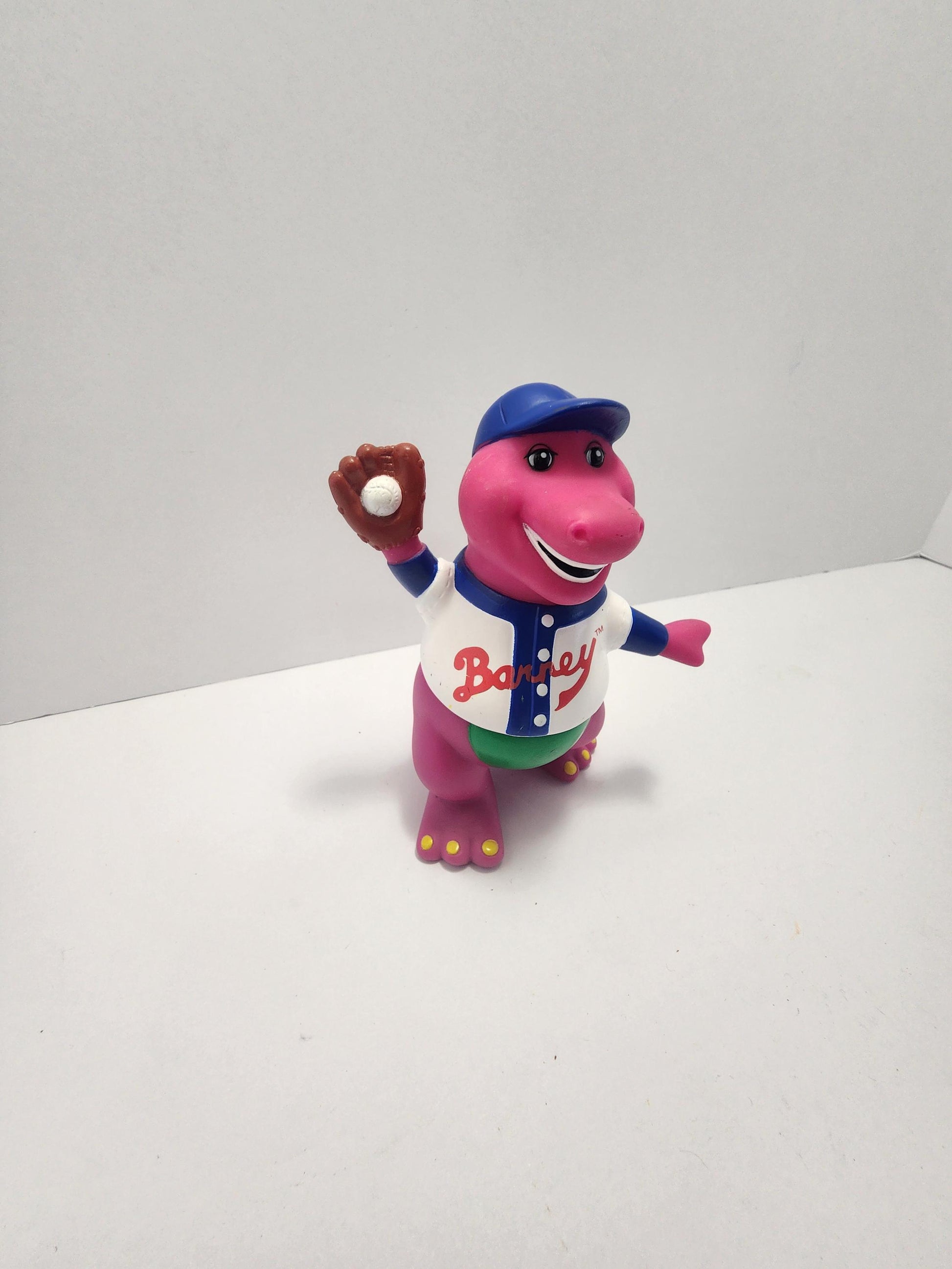 1993 Vintage Barney Baseball Player Figure - Barney - Barney And Friends - Barney Toys - Vintage Cartoons - Vintage Toys - Barney - Baseball