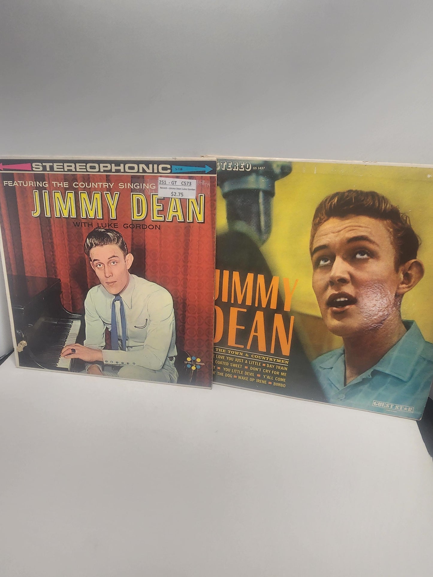 1970's Vintage Jimmy Dean Vinyl LP Records LOT Of 2 - Jimmy Dean - Jimmy Dean Records - Vintage Records - Vinyl LP Records - Records