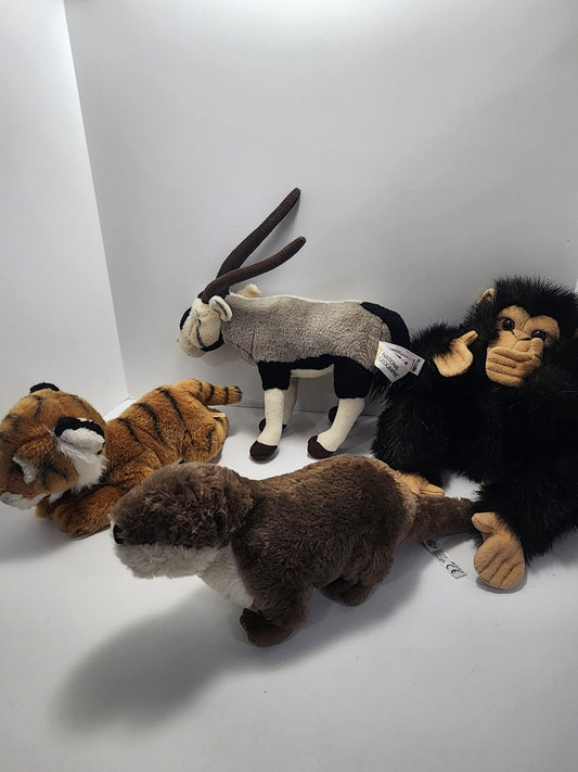 1980's 1990s Vintage Stuffed Animals - Animals - Animal Toys - Plushies - Stuffed Animals - Monkeys - Otter - Tigers