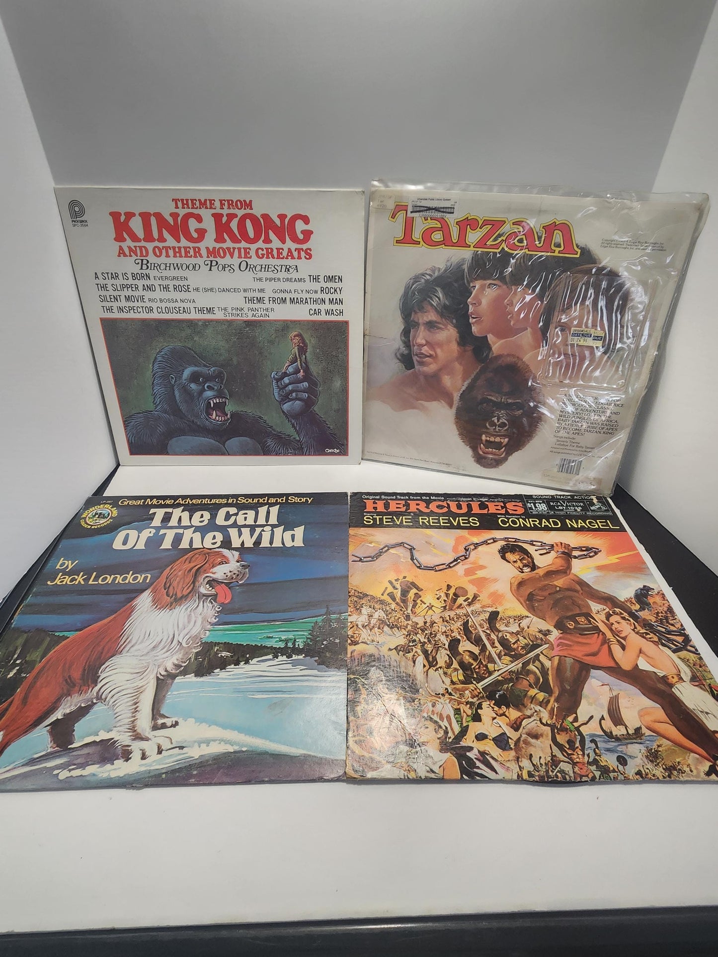Vintage Movie Titles Soundtrack Vinyl LP Records - Tarzan - Call Of The Wild - Soundtracks - Hercules - King King - 1970's - Vinyl Records
