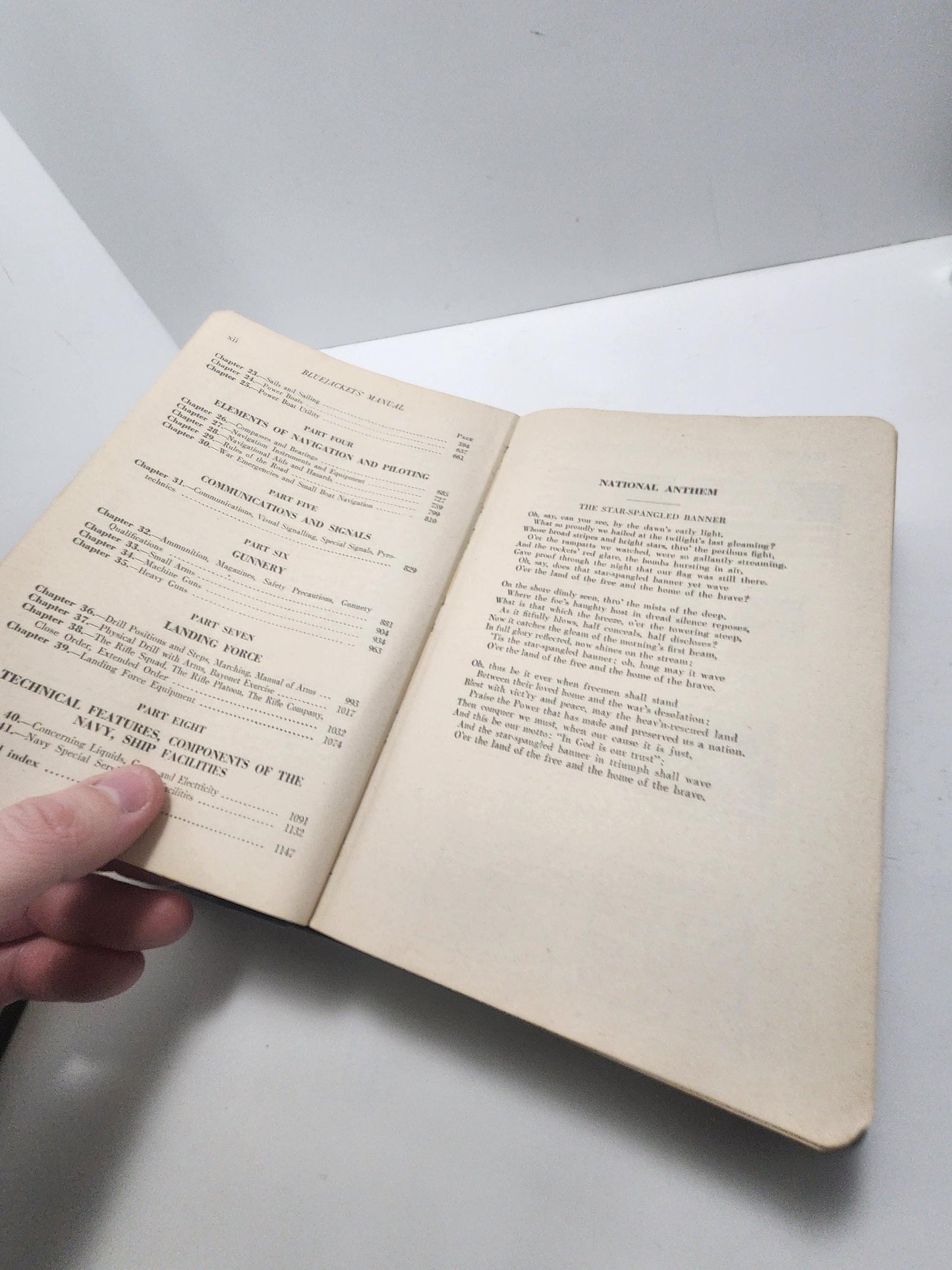 1943 Antique The Blue Jackets Manual United States Navy - 1940's - Antiques - Books - RARE - Navy - United States - Armed Forces - Bluejacke