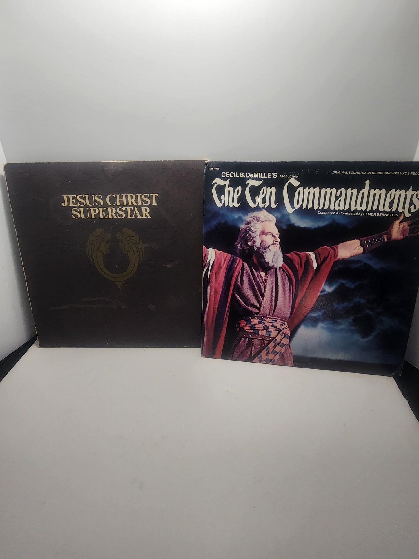 Religious 1980'S Vinyl LP Records LOT Of 2 - The Ten Commandments - Religion - Religious Gifts - Jesus Christ Superstar - Vinyl - Vinyl Reco