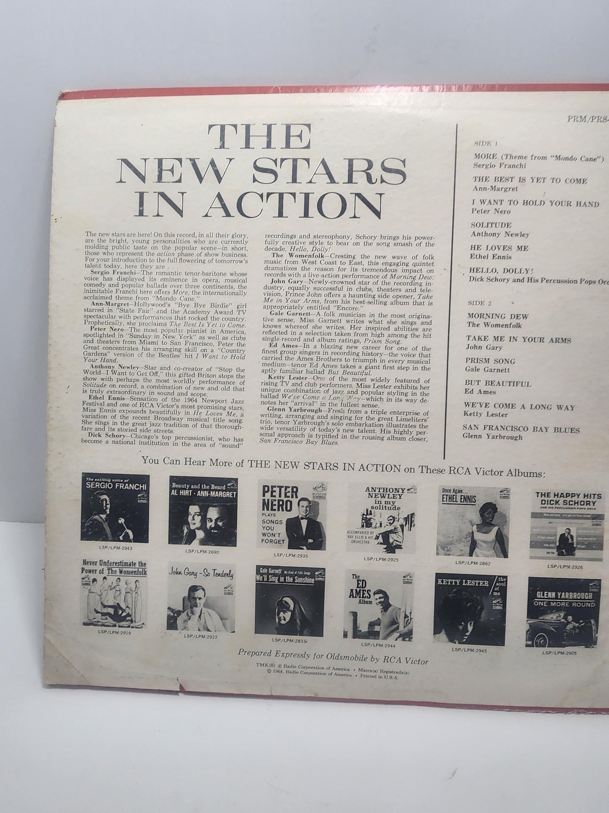 1964 Oldsmobile Stars In Action Vintage Vinyl LP Record - Vinyl - Vinyl Records - LP Records - Oldsmobile - 1960's - Vintage Music