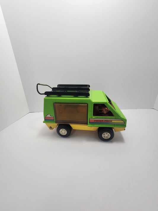 1970's Fisher Price Adventurer People Vintage Surfer Green Beach Van - Van - Surfer - Beach - Fisher Price - Fisher Price Toys - Adventurer