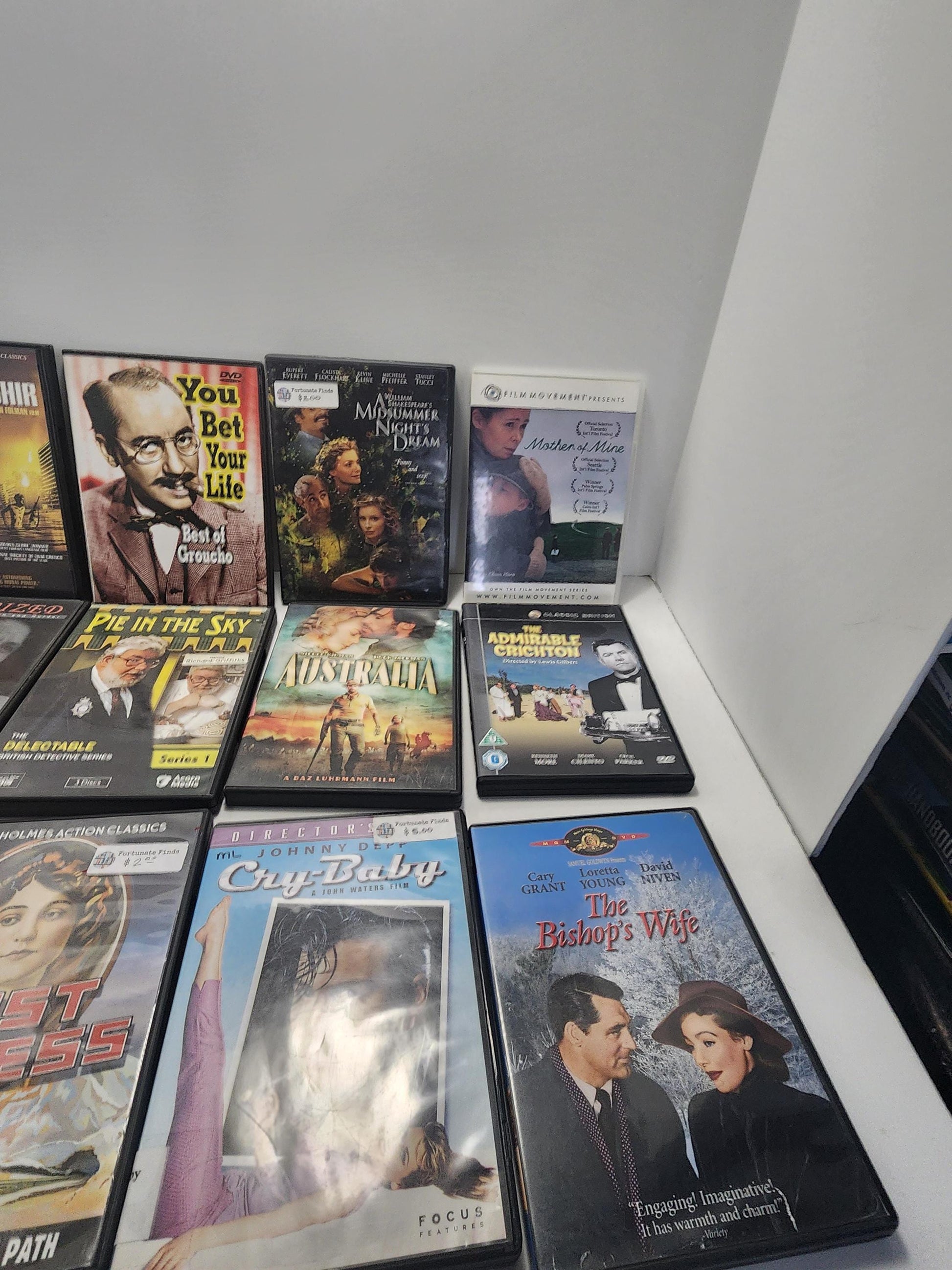 Vintage 1990's 1980's Movie Dvd Mixed LOT - Dvds - Movies - Vintage Movies - Vintage Dvds - Pie In The Sky - Australia - Old Movies