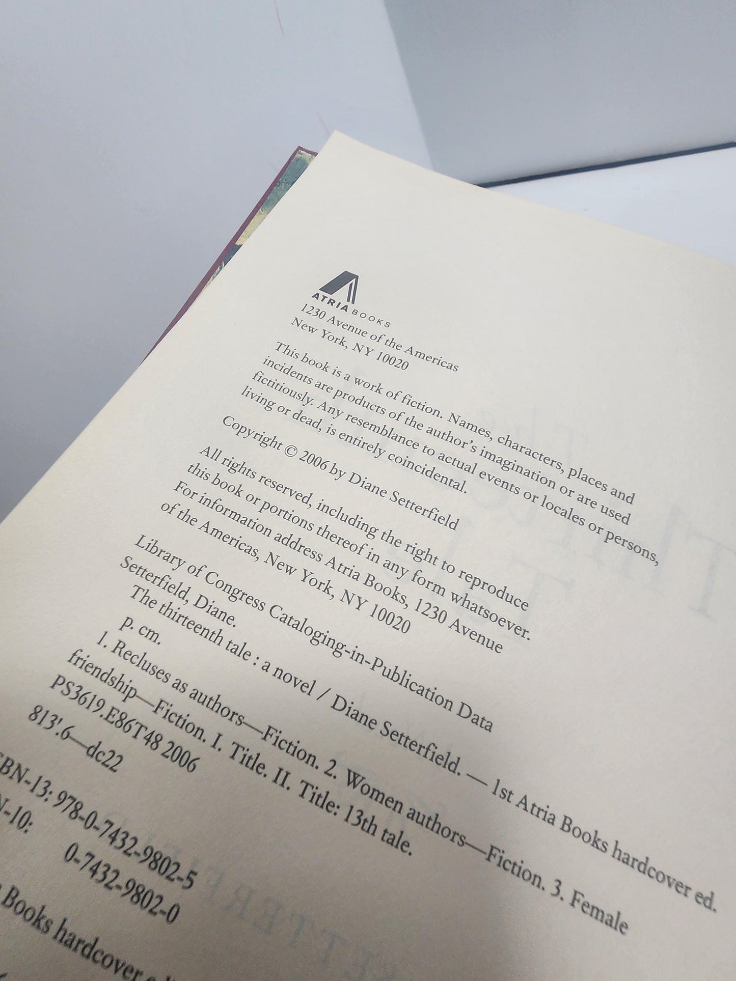 Thirteenth Tale by Diane Setterfield - Gothic Mystery Novel 2006 - 2000's - Vintage Books - Mystery - Mystery Novel - Thirteenth Tale