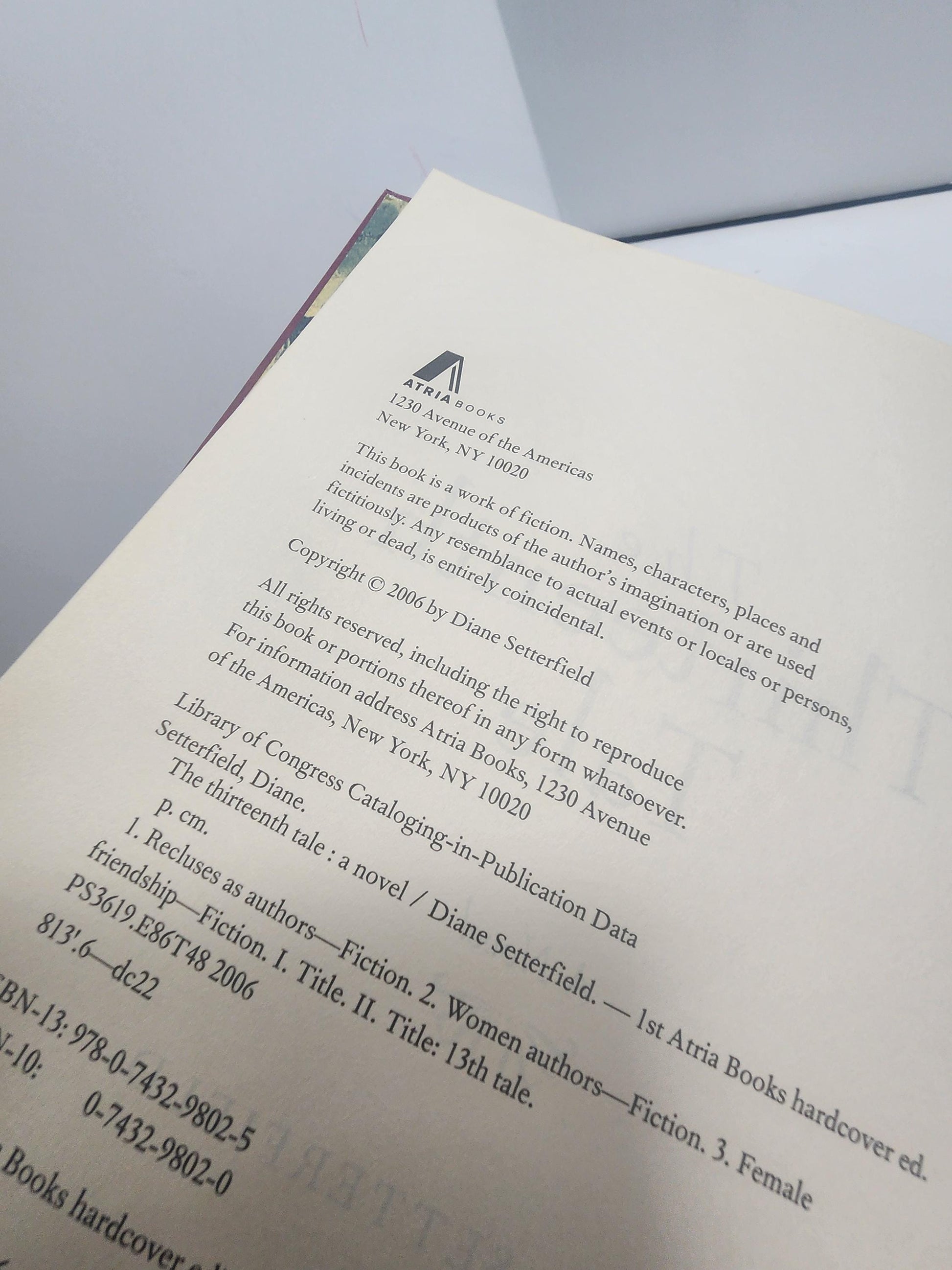 Thirteenth Tale by Diane Setterfield - Gothic Mystery Novel 2006 - 2000's - Vintage Books - Mystery - Mystery Novel - Thirteenth Tale