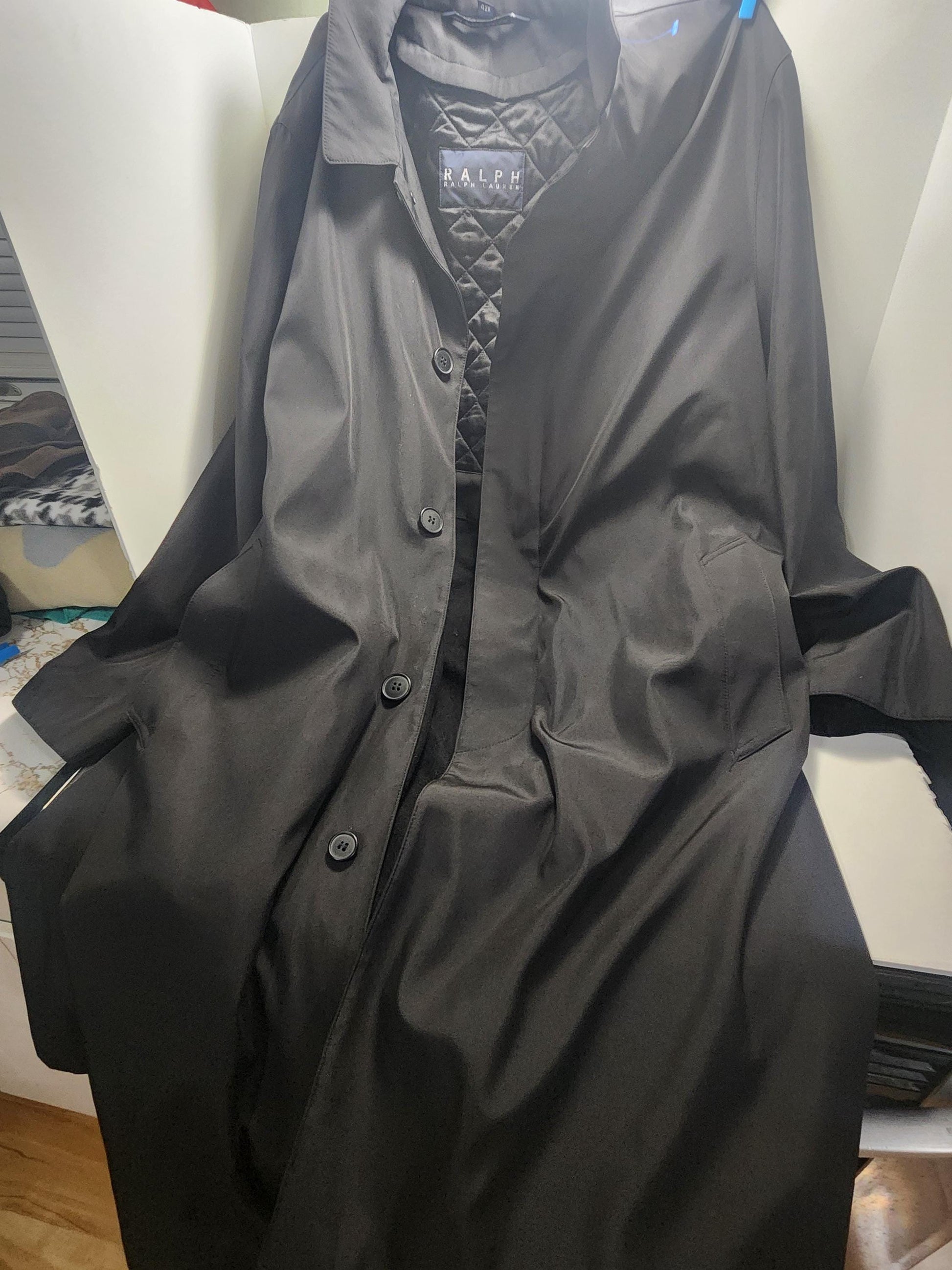 Ralph Size 42R Black Trench Coat - Coats - Black Coat - Trench Coat - Ralph - Ralph Coat - Jackets - Size 42R - 42R
