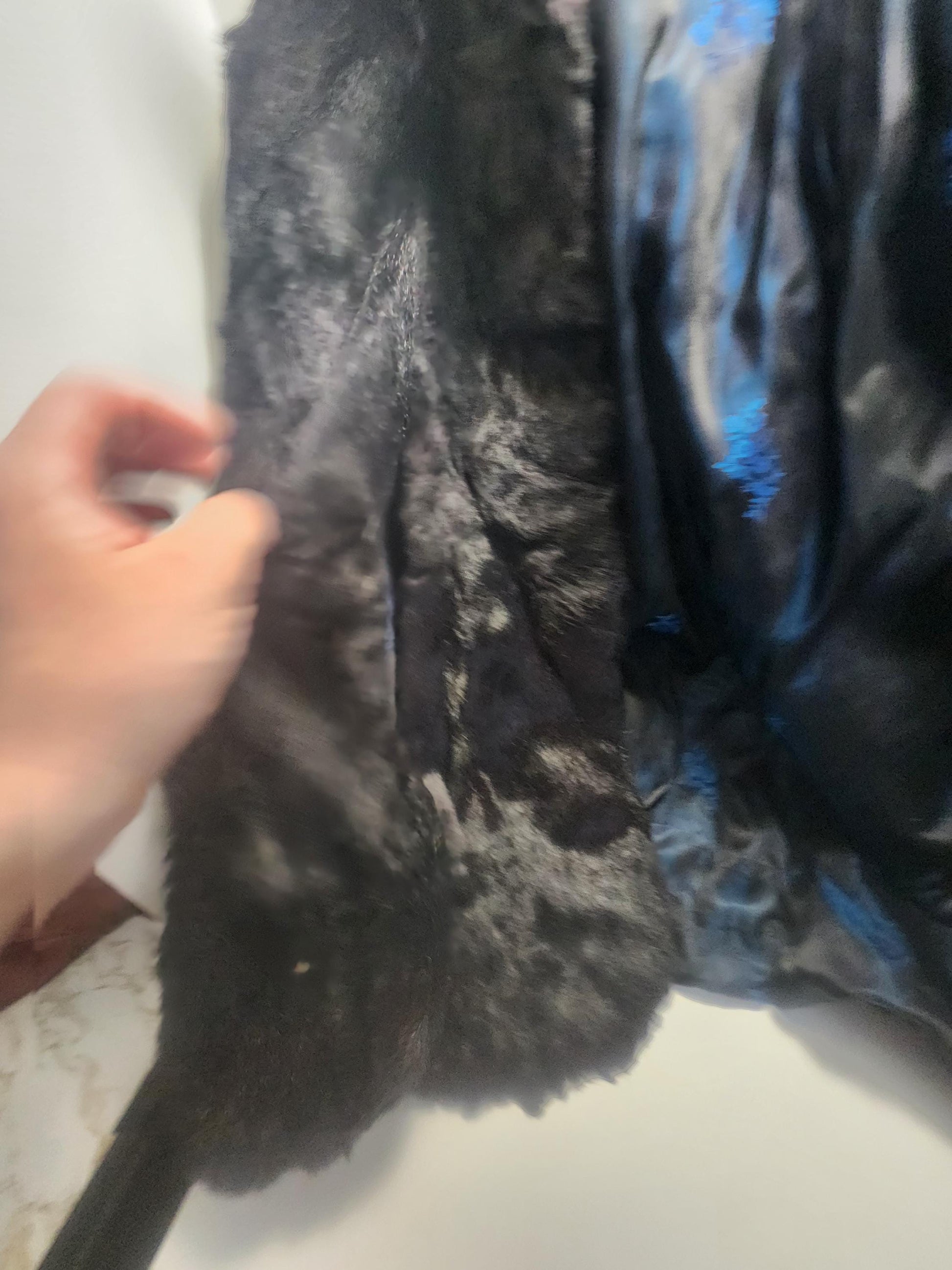 Vintage Sergio Valente Black Rabbit Fur Jacket With A Black Satin Lining - Sergio - Sergio Jacket - Rabbit Fur - Fur - Fur Jacket - Black