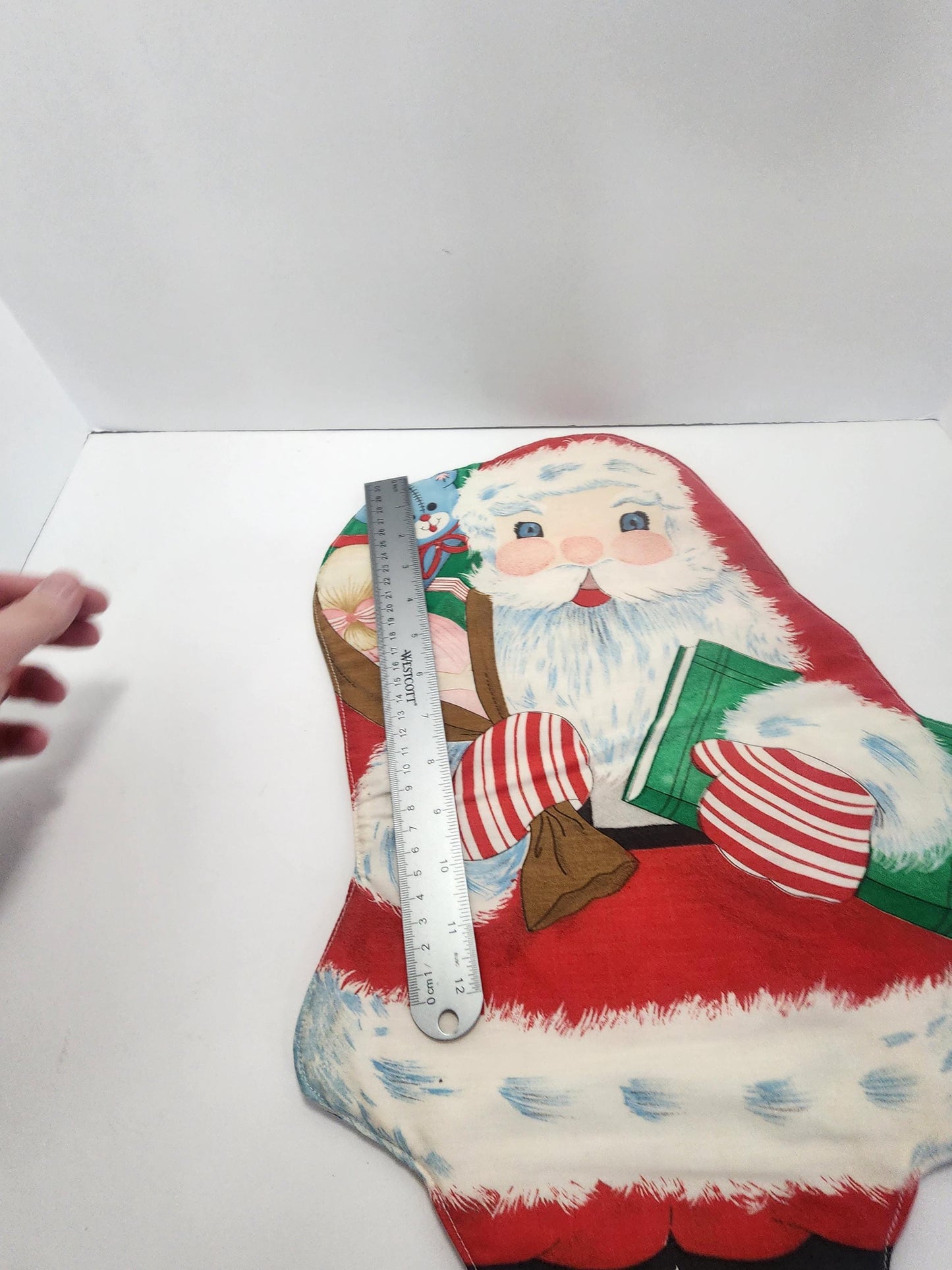 Vintage Santa Refrigerator Hangable Magnets Stocking Style Figure - Santa - Santa Decorations - Christmas - Christmas Decorations - Magnets