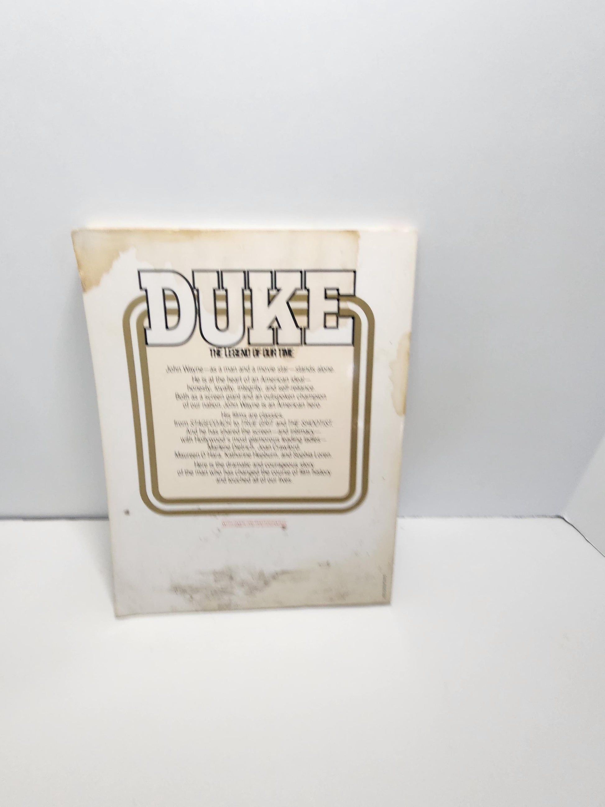 Duke : The John Wayne Album Vintage Book - Western - Westerns - Western Books - Duke - John Wayne - John Wayne Book - Vintage Books