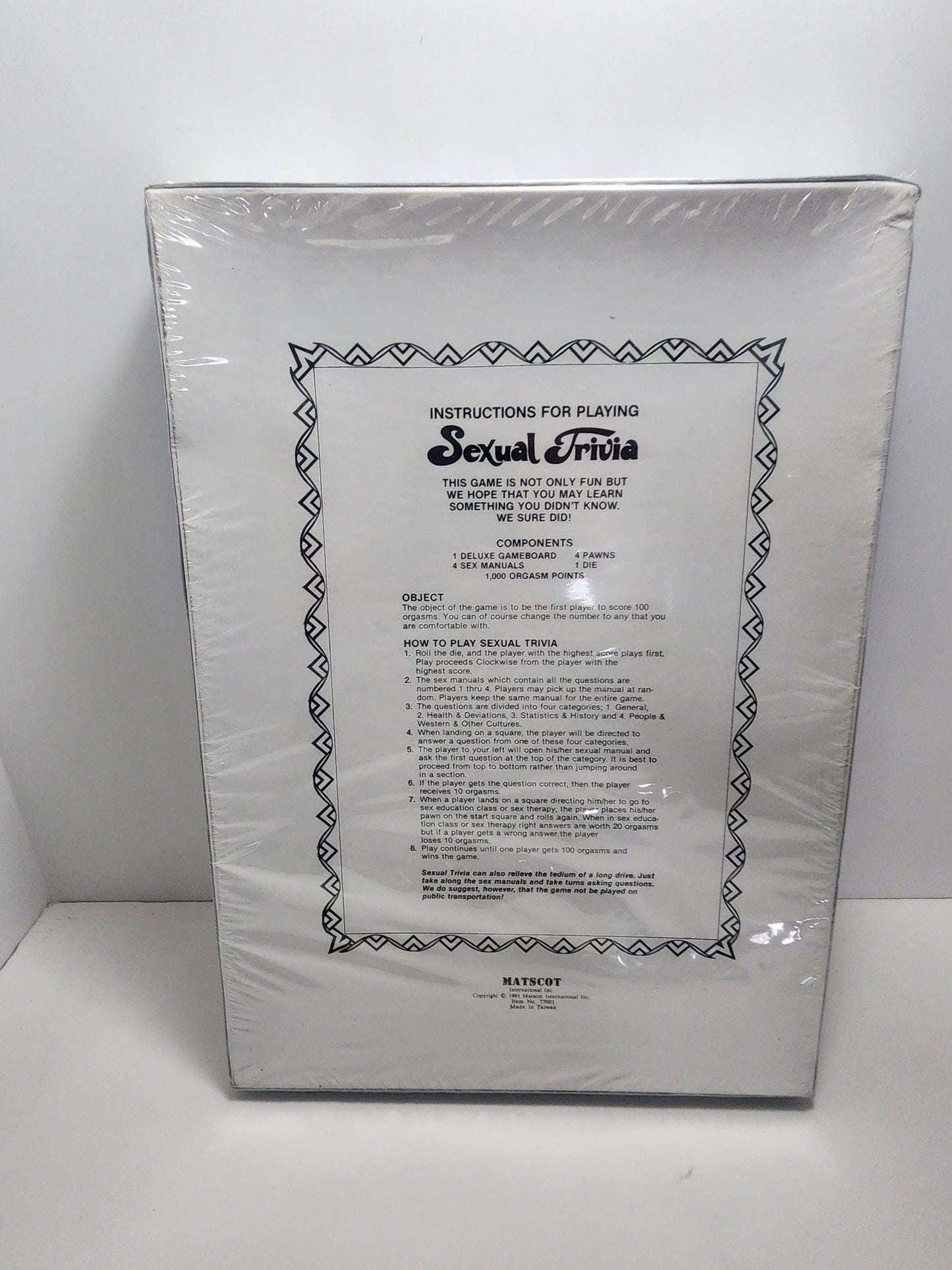 1993 Sexual Trivia Game SEALED - Games - Board Games - Trivia - Trivia Games - Sexual Trivia - Couples - Games For Couples - Vintage Games