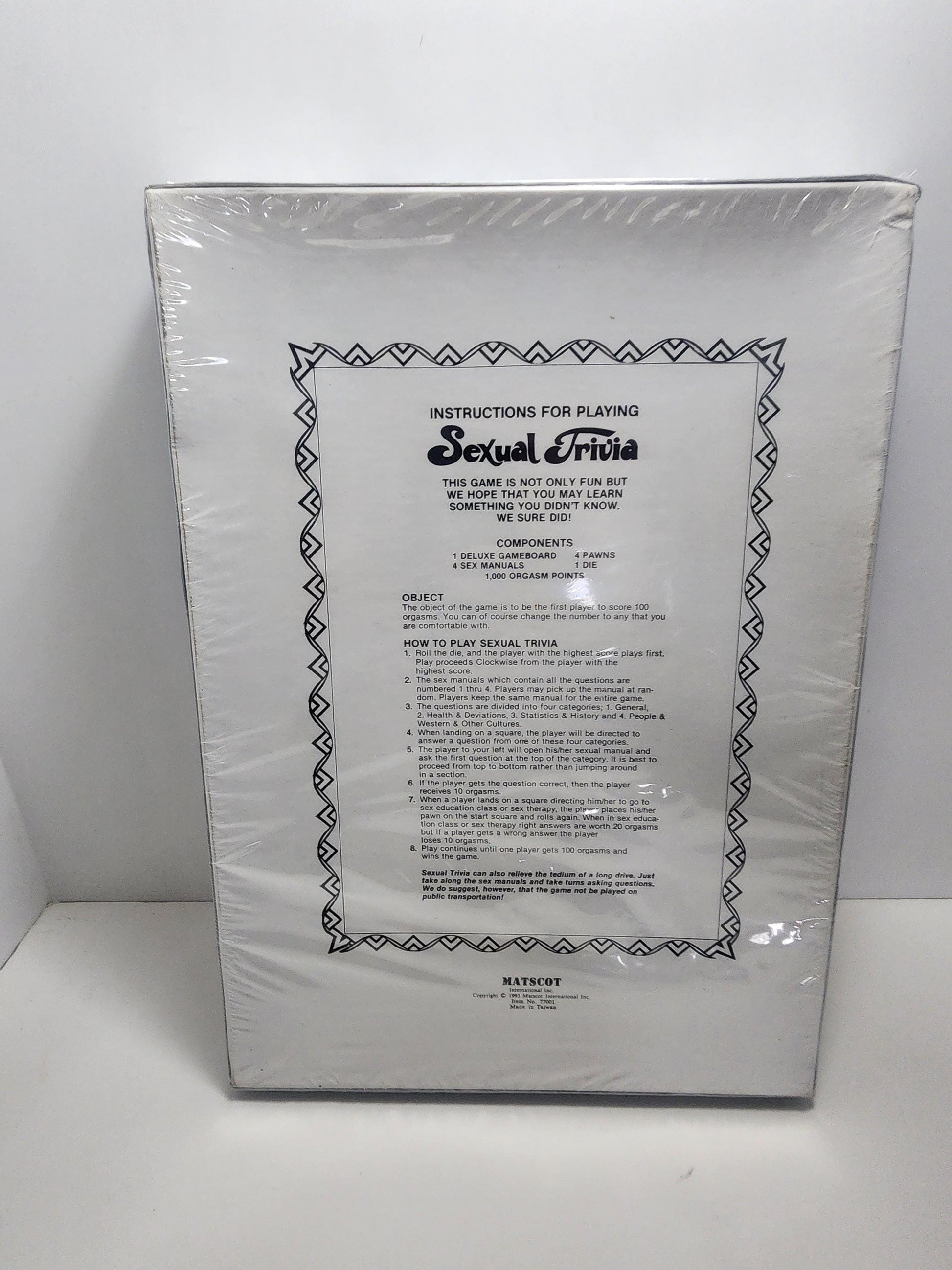 1993 Sexual Trivia Game SEALED - Games - Board Games - Trivia - Trivia Games - Sexual Trivia - Couples - Games For Couples - Vintage Games