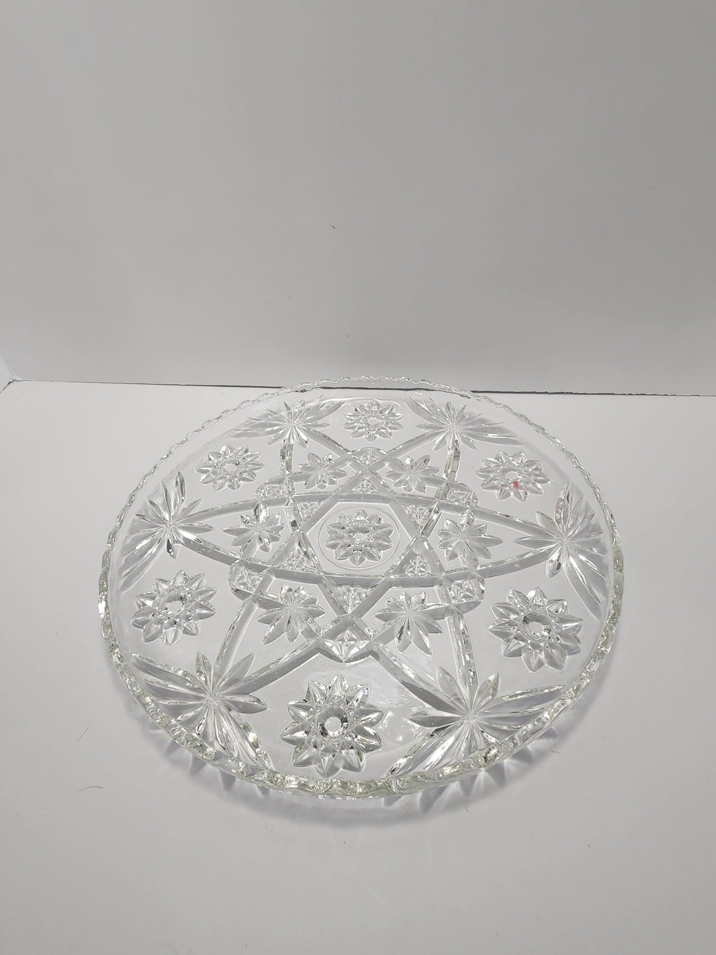 Anchor Hocking 1980's Star Of David Platter - Glass - Vintage Glass - Glass Platter - Star Of David - Anchor Hocking - Plates