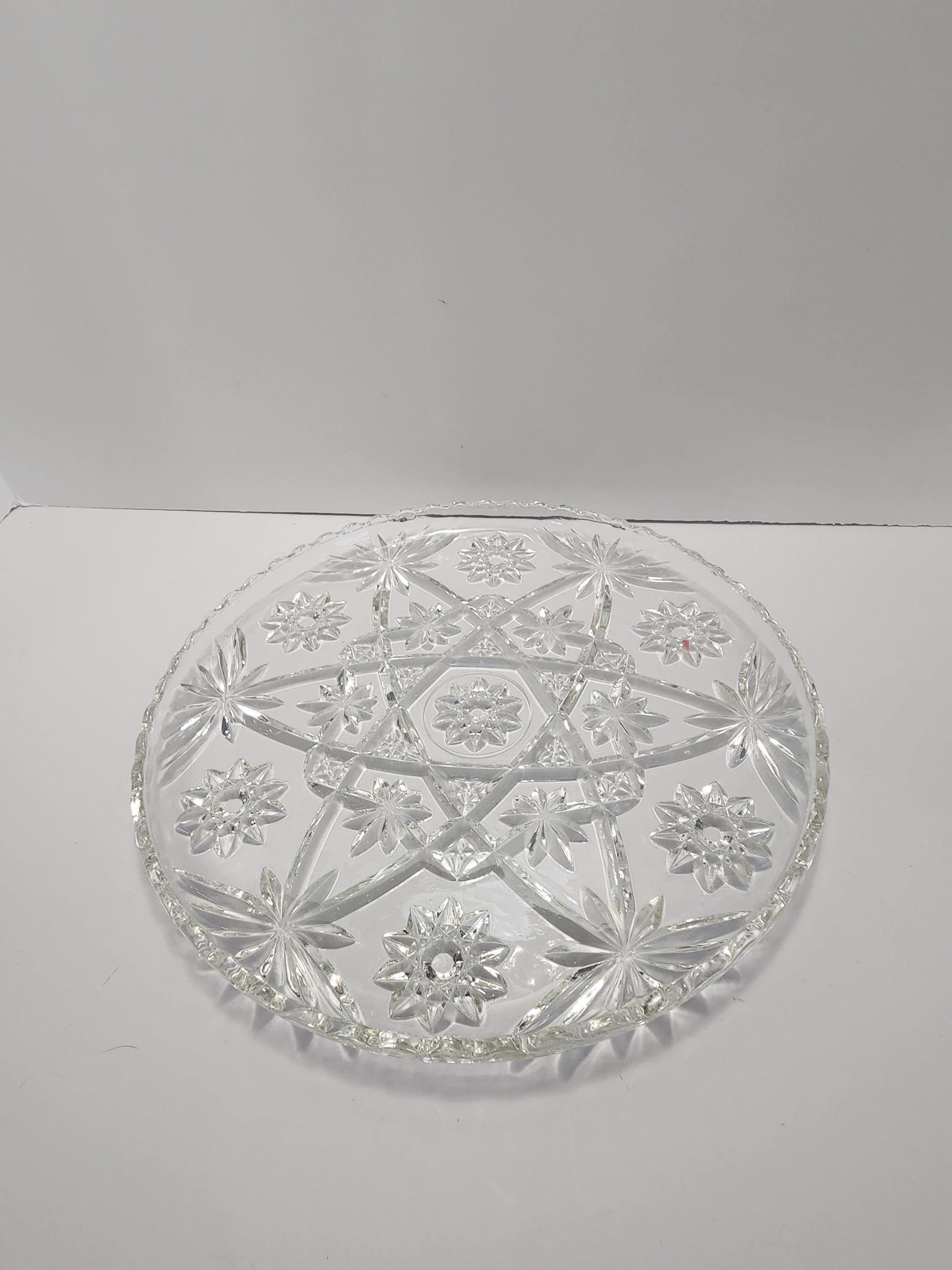 Anchor Hocking 1980's Star Of David Platter - Glass - Vintage Glass - Glass Platter - Star Of David - Anchor Hocking - Plates