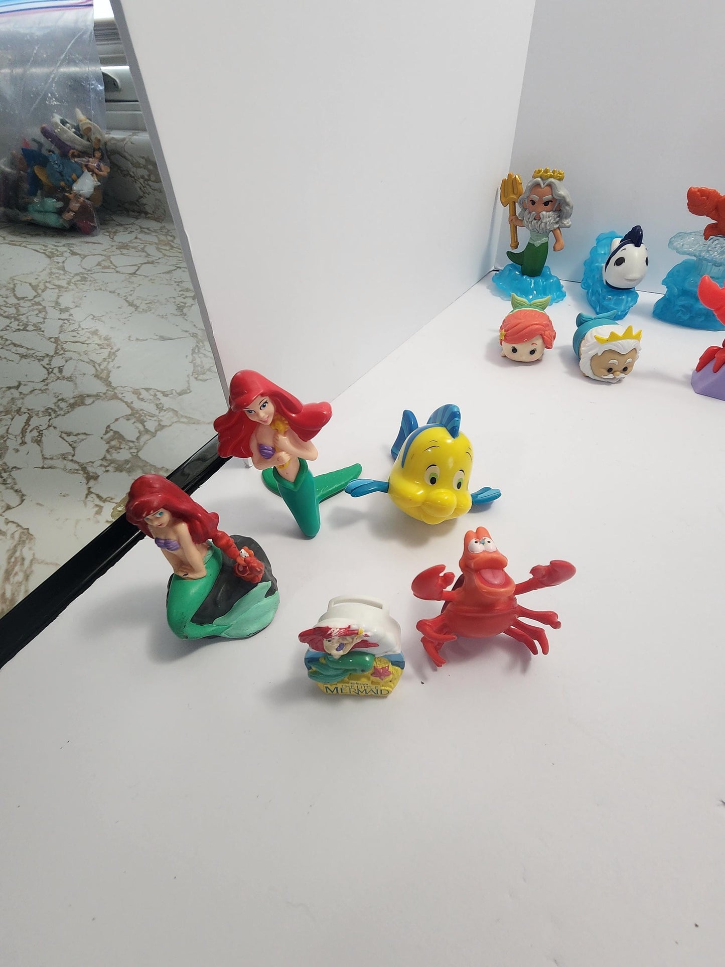 Disney The Little Mermaid Action Figure Toys LOT - Disney - Disney Toys - The Little Mermaid - The Little Mermaid Toys - Cake Topper - Ariel
