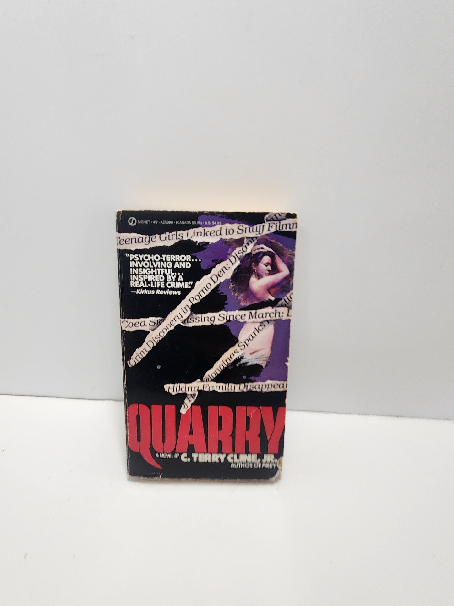 Quarry By Terry Cline JR 1980's Psycho Terror Thriller Vintage Book - Psycho - Thriller Books - Terry Cline JR - Terry Cline Books
