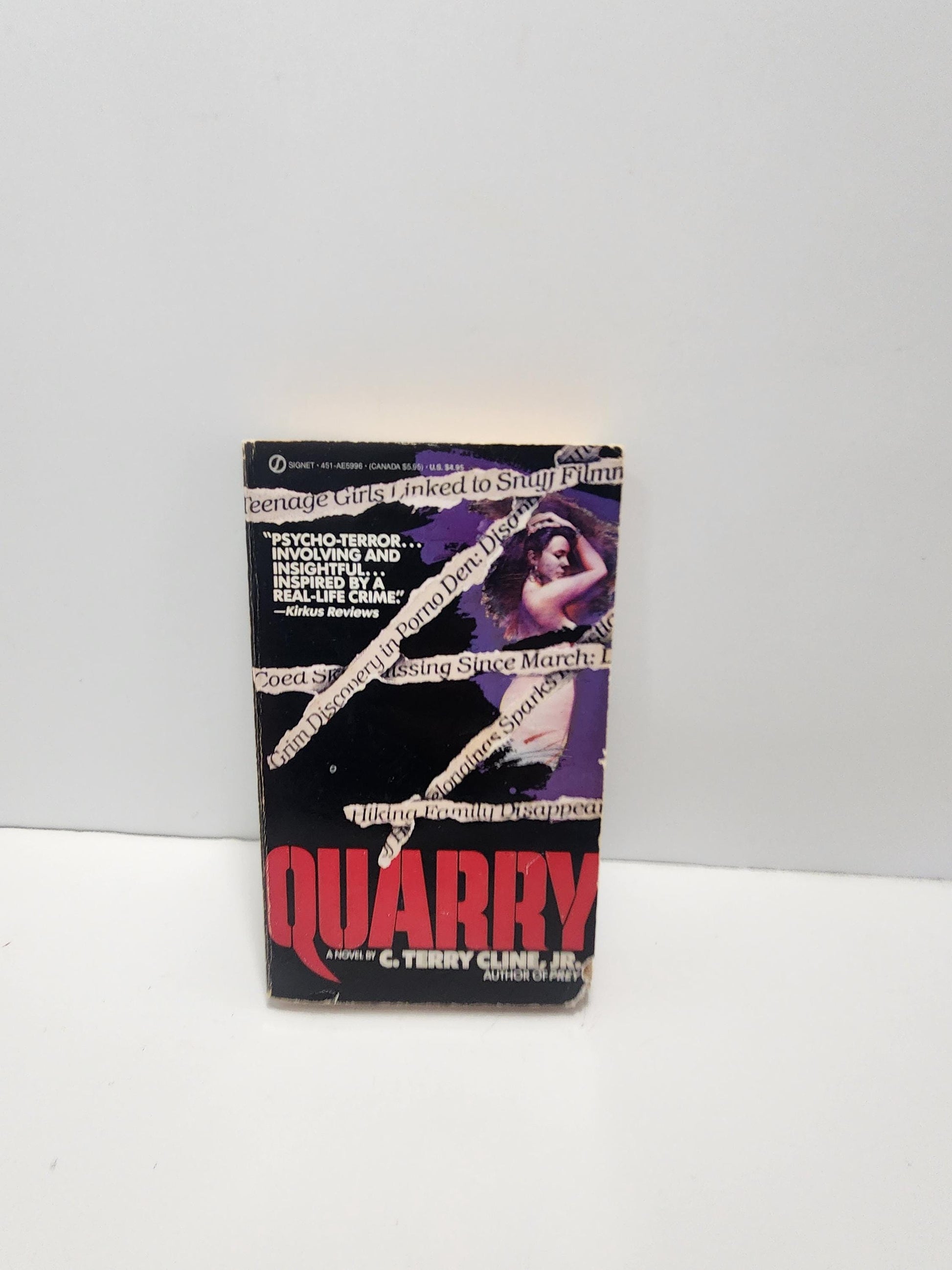 Quarry By Terry Cline JR 1980's Psycho Terror Thriller Vintage Book - Psycho - Thriller Books - Terry Cline JR - Terry Cline Books