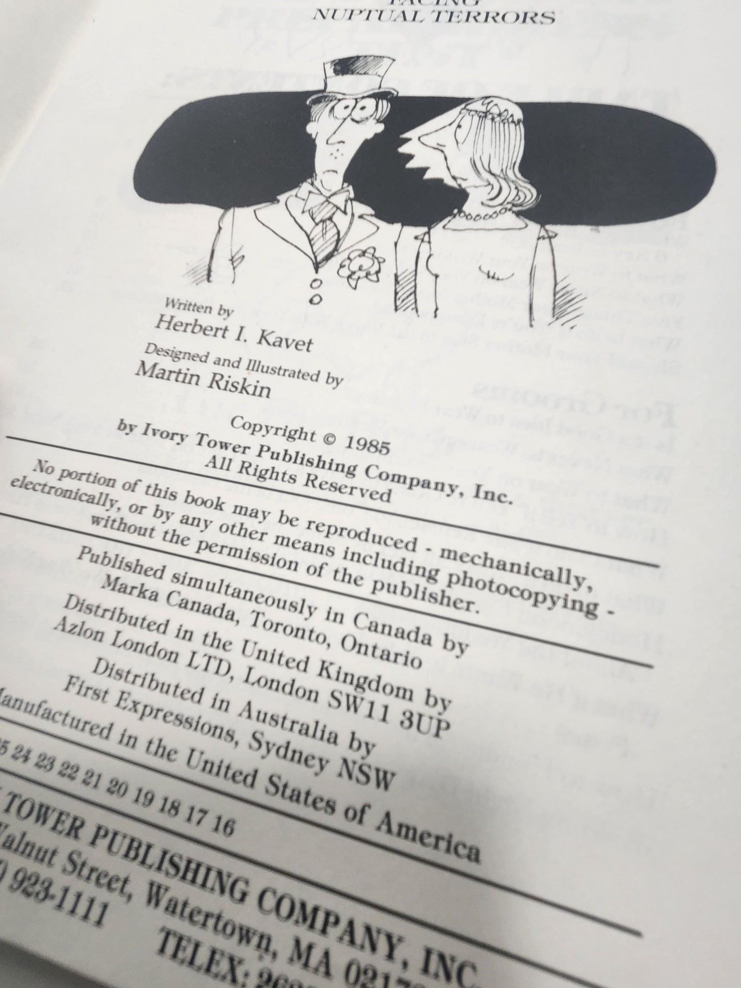 1980's The Wedding Night Cartoon Comic Book By Herbert Kavet - Herbert Kavet - Comics - Cartoons - Vintage Cartoons - Marriage - Wedding Nig