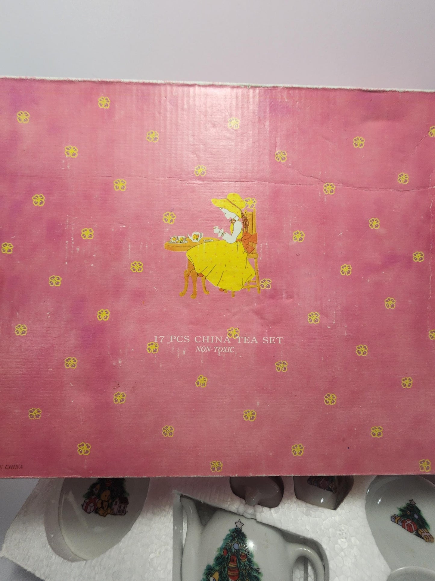 Children's Vintage 1980's Minature 17 Piece Non Toxic Tea Set EXCELLENT CONDITION - Minatures - Tea - Tea Set - Minature Tea Set - Children