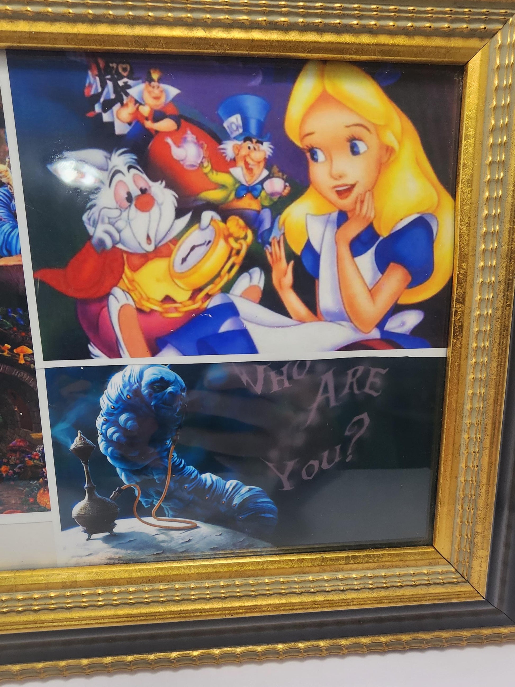 Alice In Wonderland Homemade One Of A Kind RARE Picture Framed - Disney - Disney Pictures - Wall Decor - Frames - Alice In Wonderland - RARE