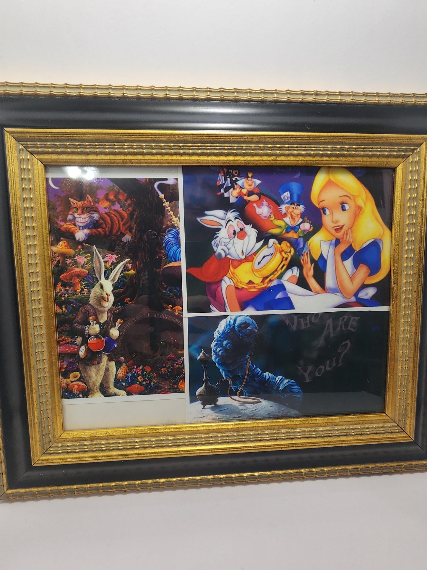 Alice In Wonderland Homemade One Of A Kind RARE Picture Framed - Disney - Disney Pictures - Wall Decor - Frames - Alice In Wonderland - RARE